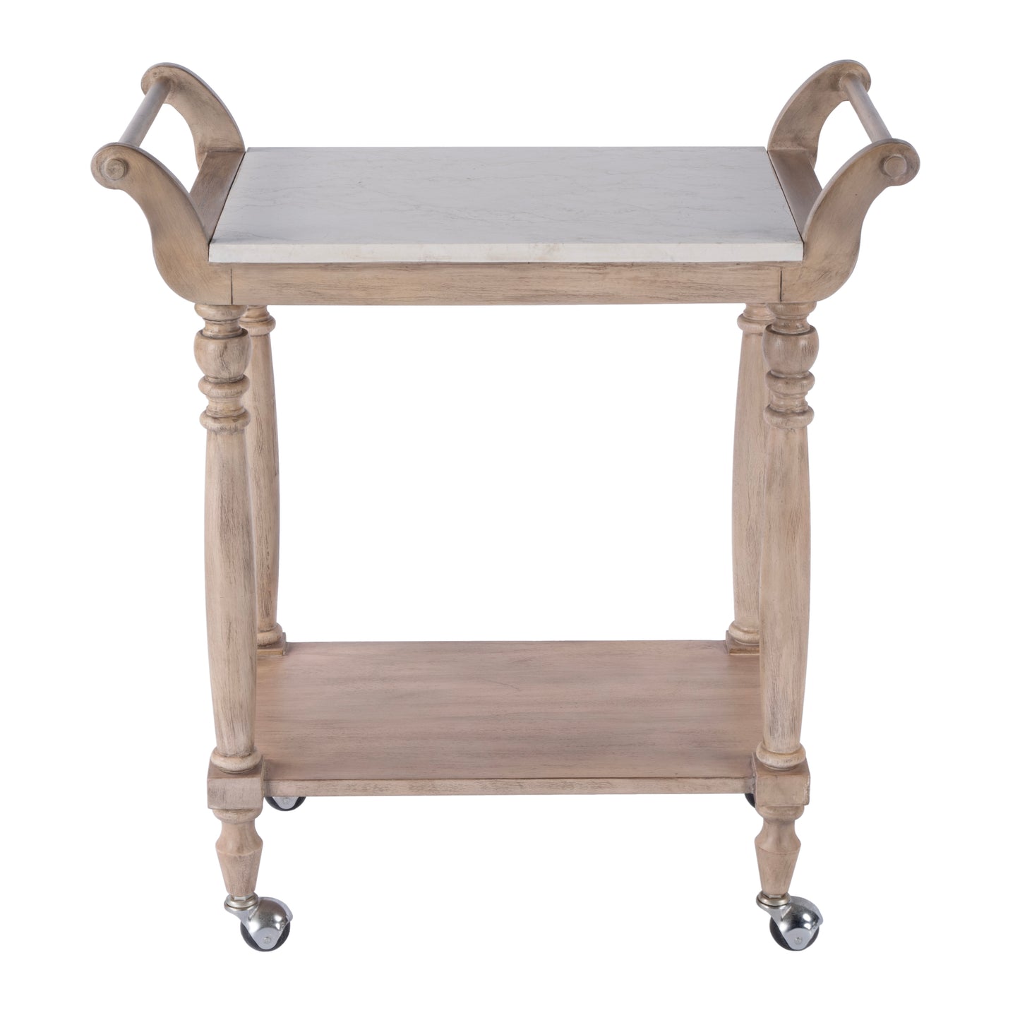 Danielle Marble Bar Cart in Tan/Beige 5518415