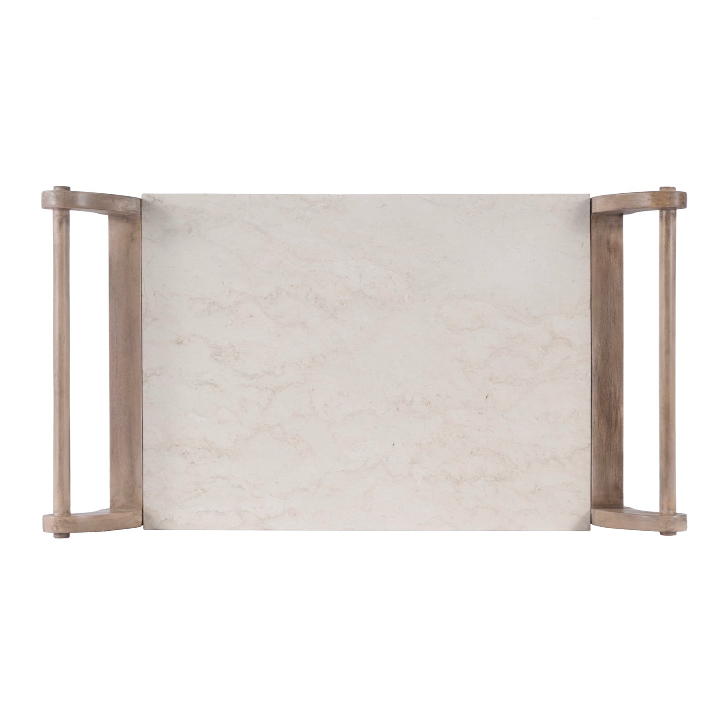Danielle Marble Bar Cart in Tan/Beige 5518415
