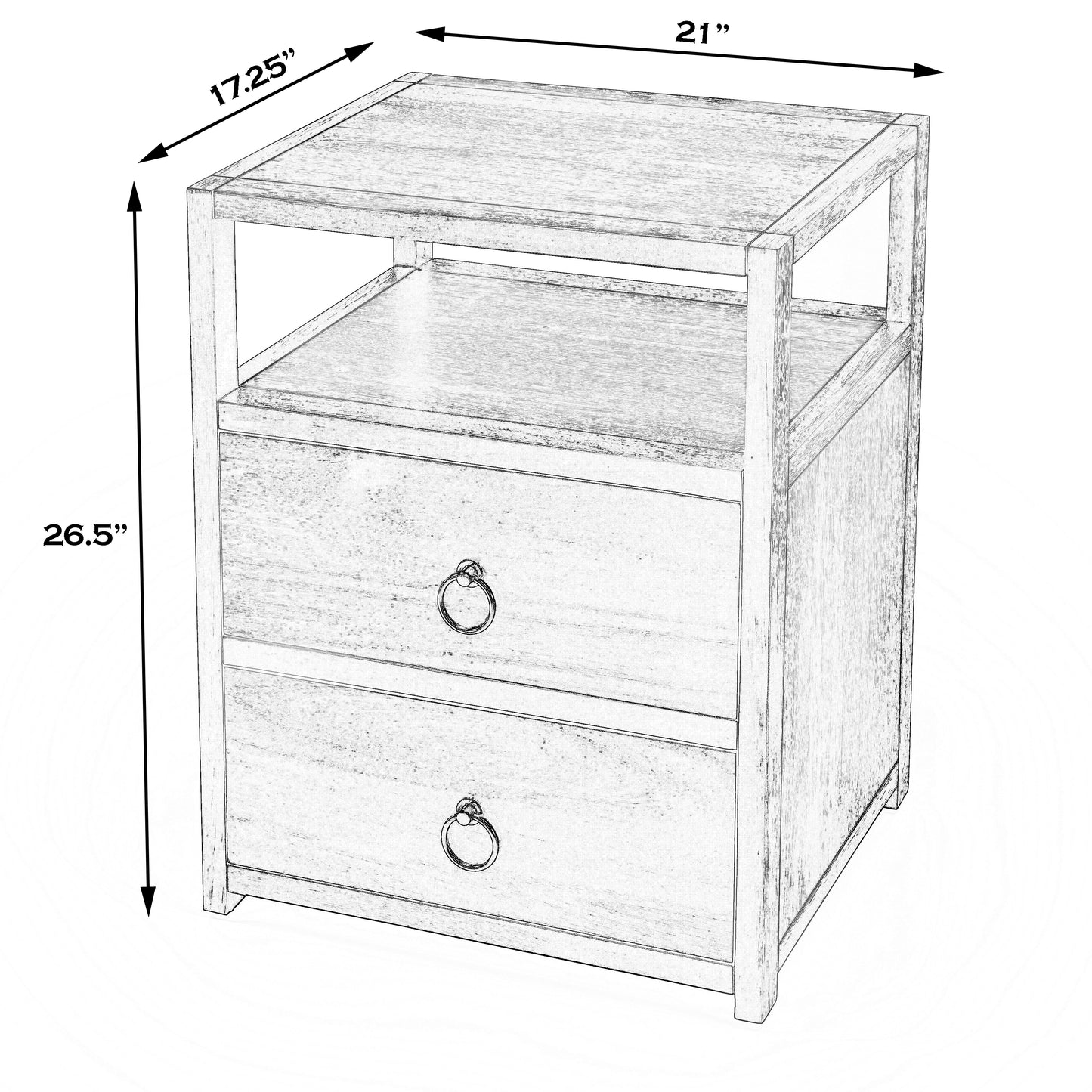 Lark Nightstand in White 5526304