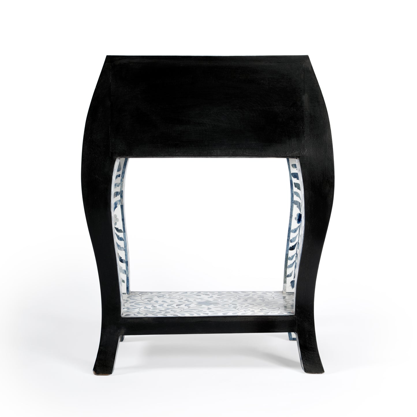 Trubadur and Bone Inlay Side Table in White and Blue 5530417
