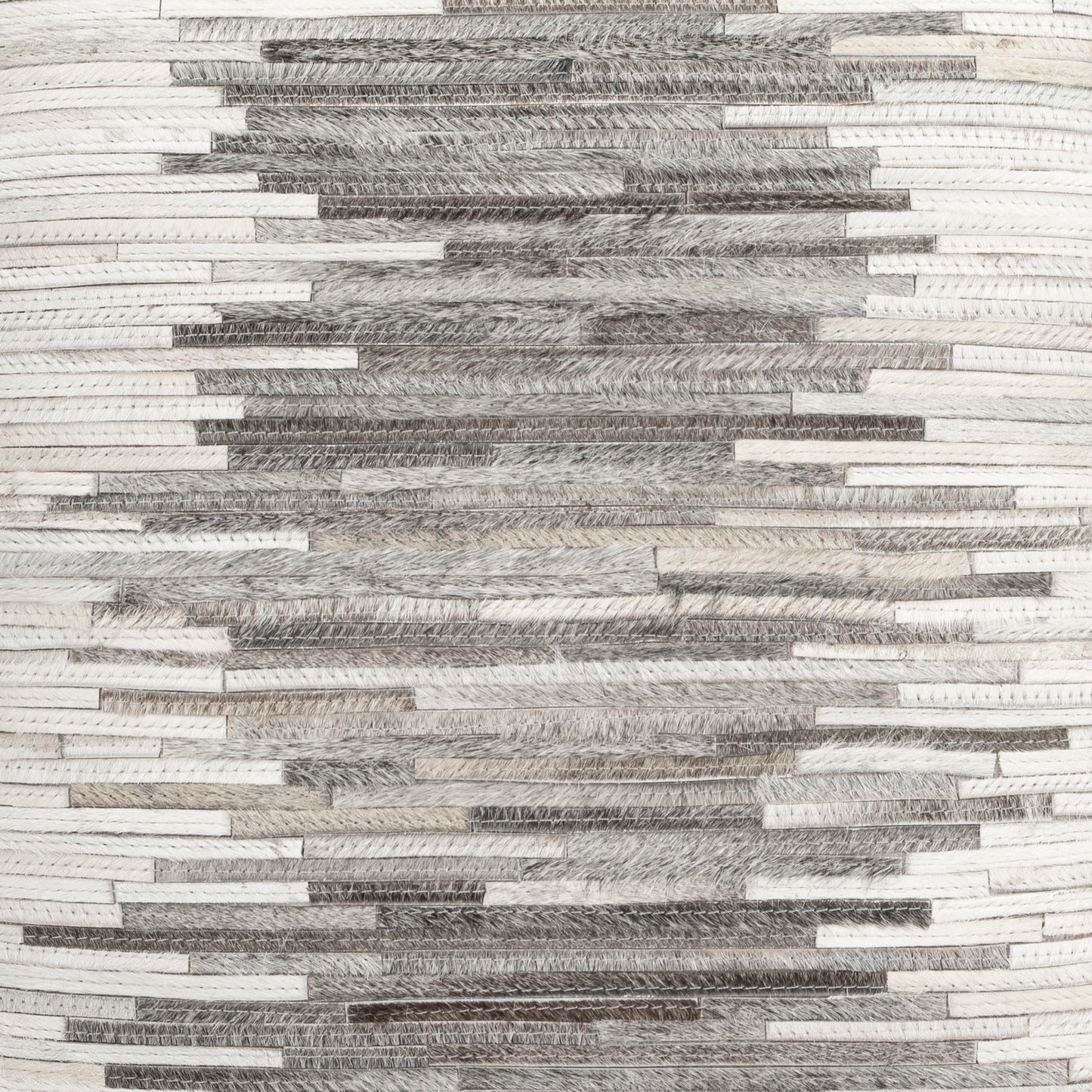 Victorian Hair on Hide Cube Ottoman in Gray 5535148