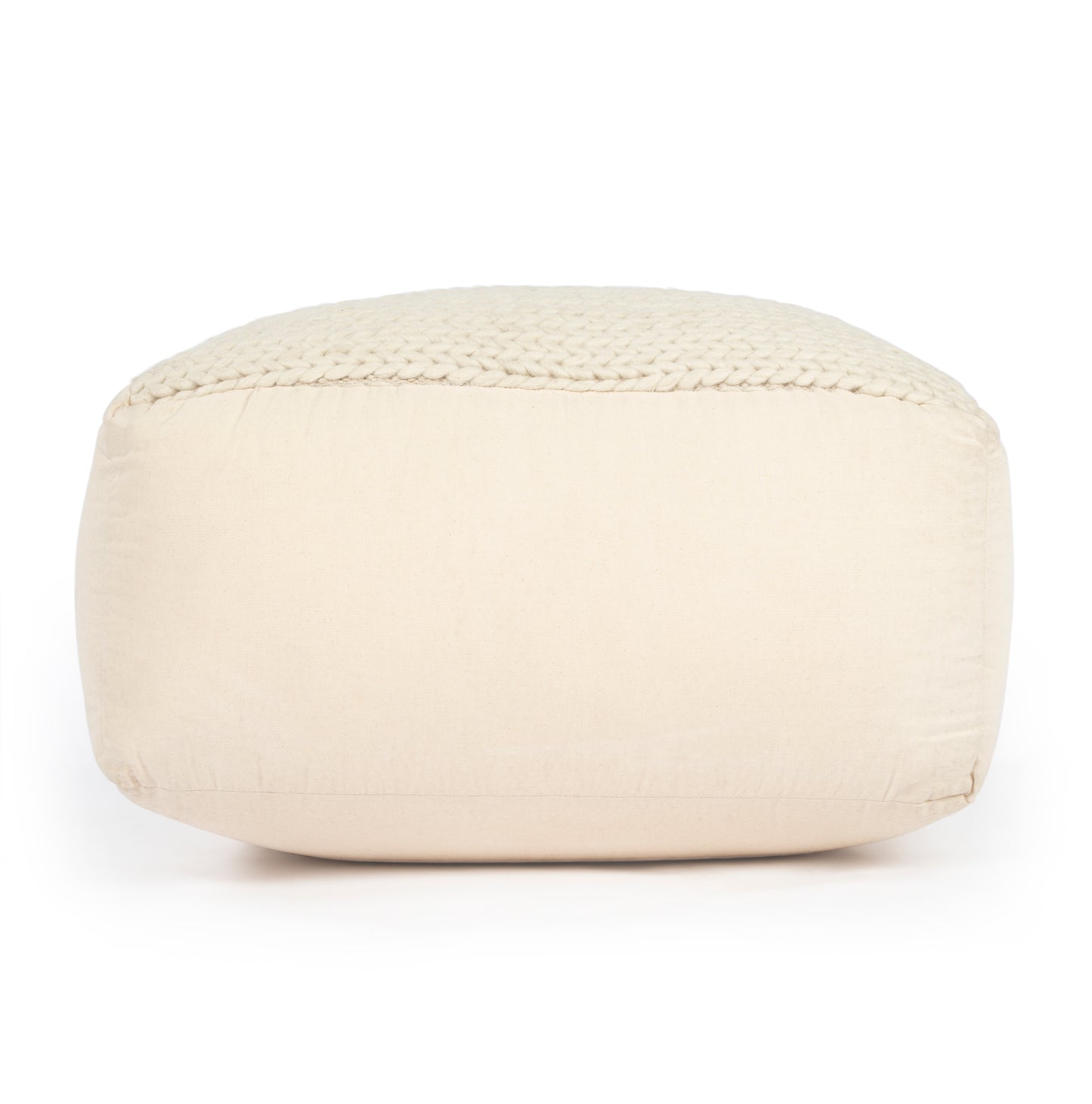 Fernandos Woven Pouffe in Cream,Ivory 5536984