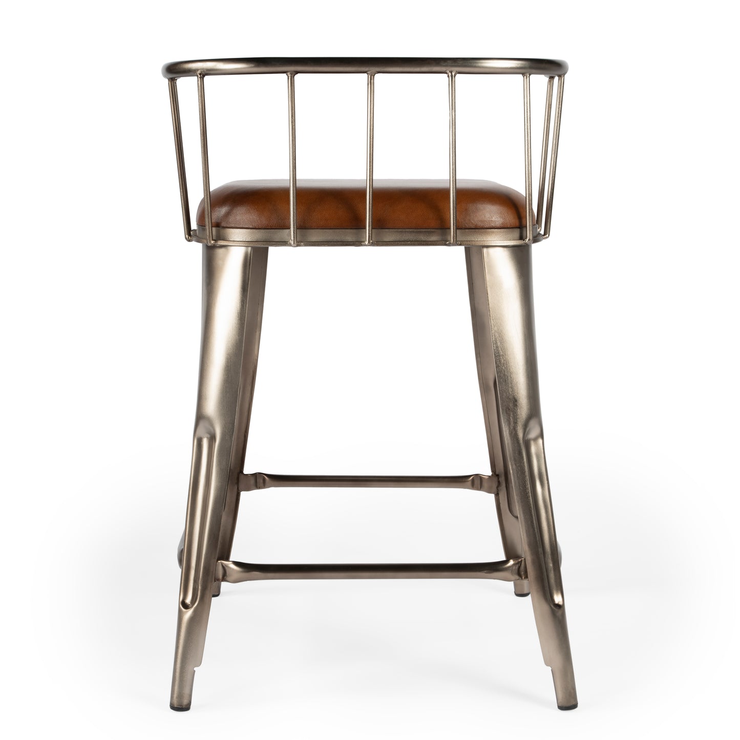 Butler Specialty Company Coriander Iron and Leather 25" Counter Stool, Multi-Color