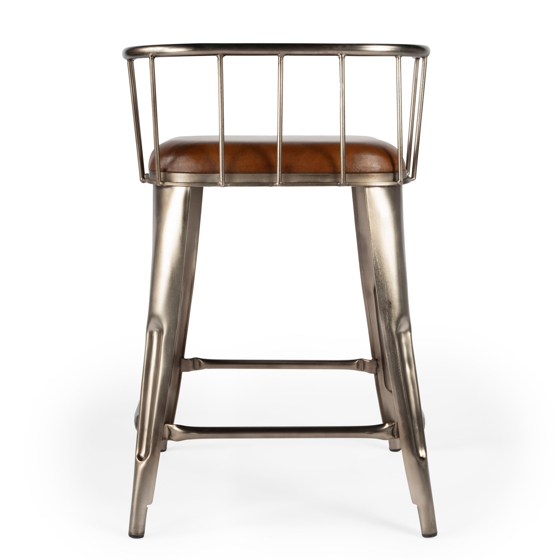 Butler Specialty Company Coriander Iron and Leather 25" Counter Stool, Multi-Color