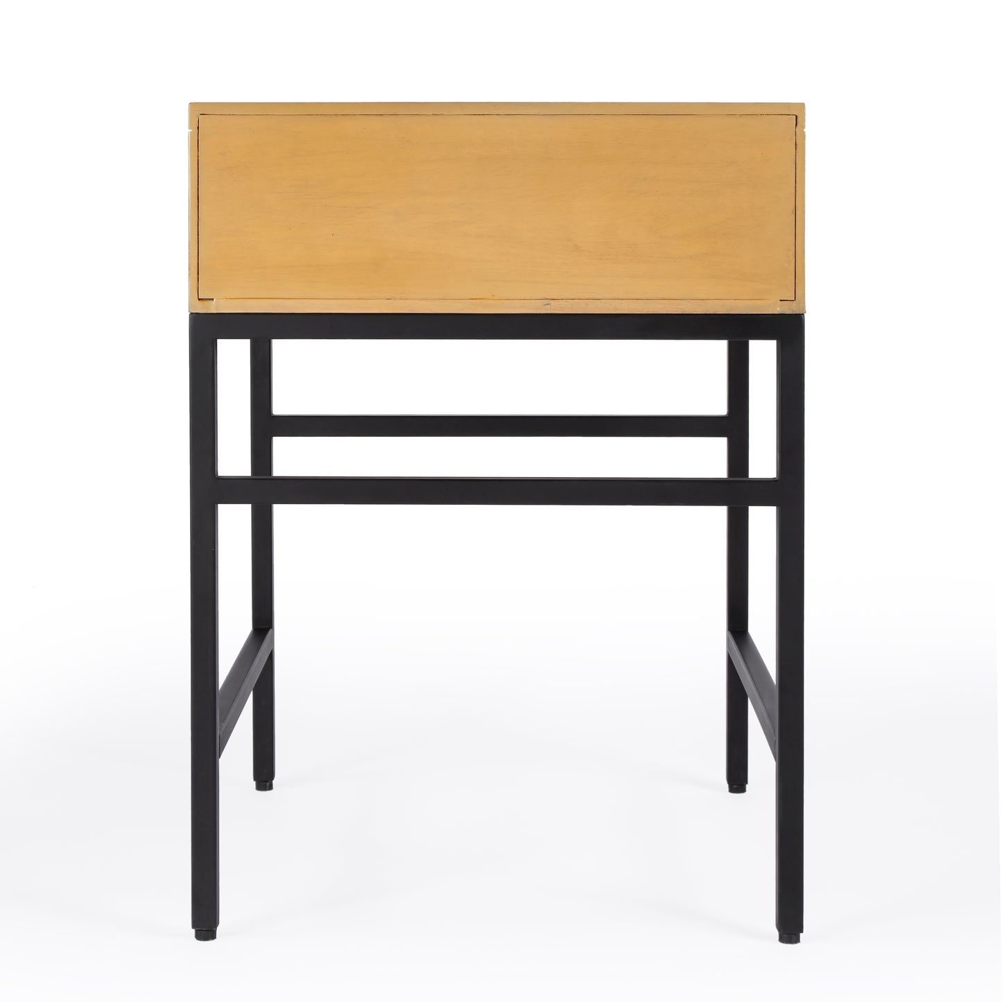 Hans 1 Drawer Wood and Iron End Table in Light Brown 5550419