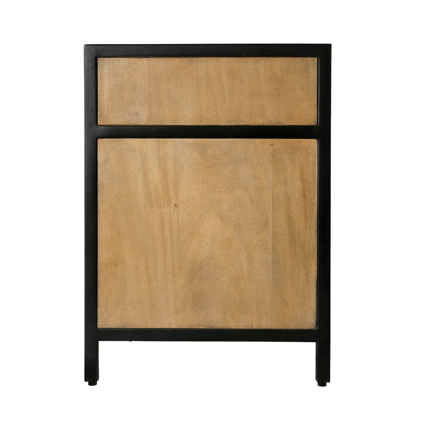 Hans Wood and Iron 78" TV Stand with Storage in Light Brown 5551419