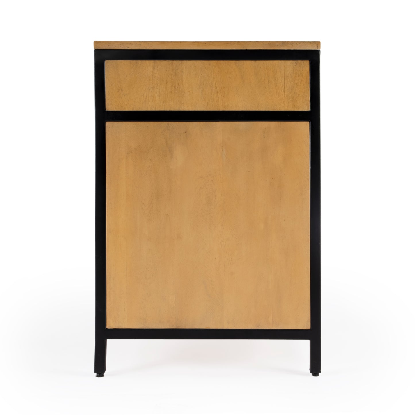 Butler Specialty Company Hans 48 in. W Rectangular Wood and Iron 4 Drawer Modern Writing Desk, Light Brown