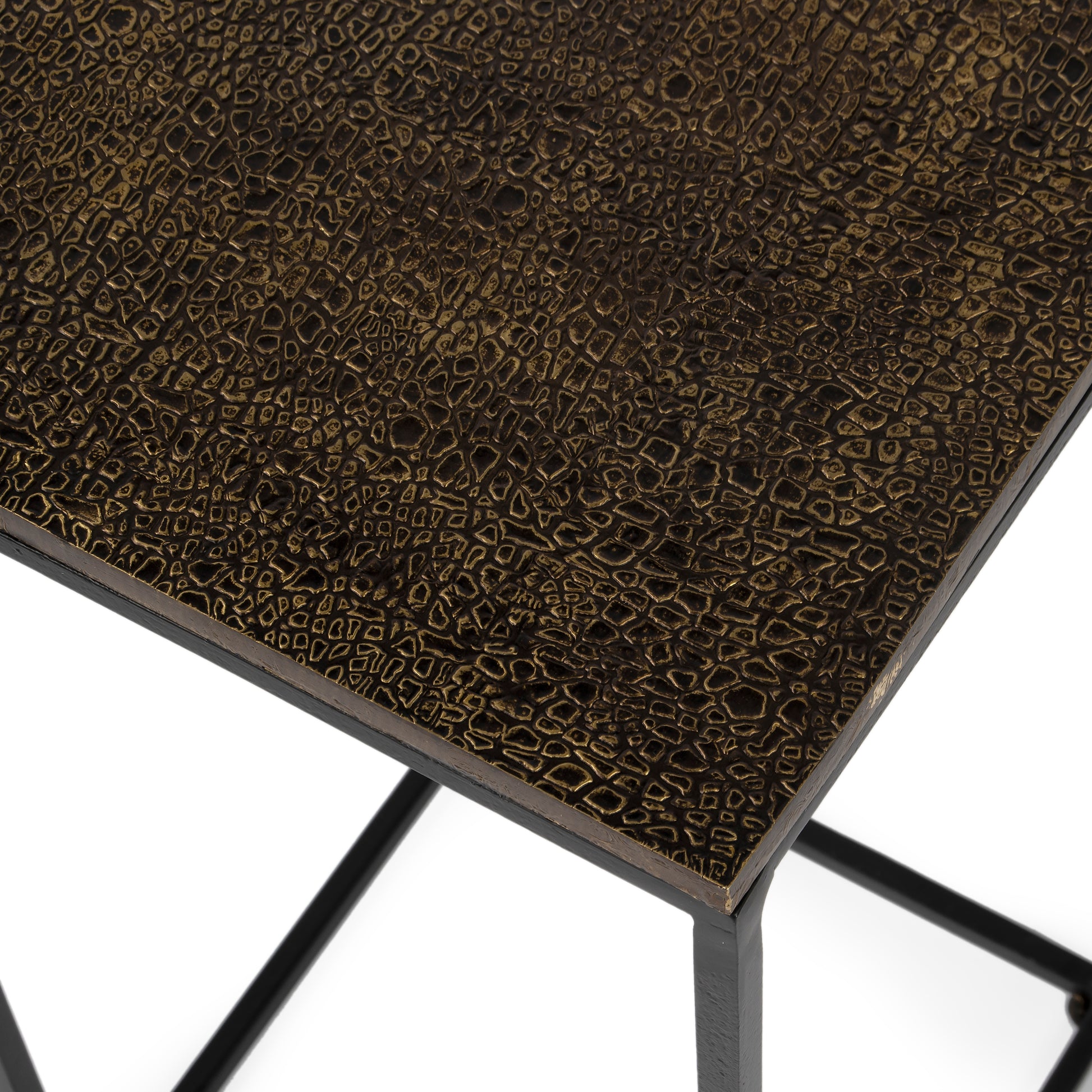 Butler Specialty Company Lacrossa 11.75 in. W Square Metal End Table, Gold
