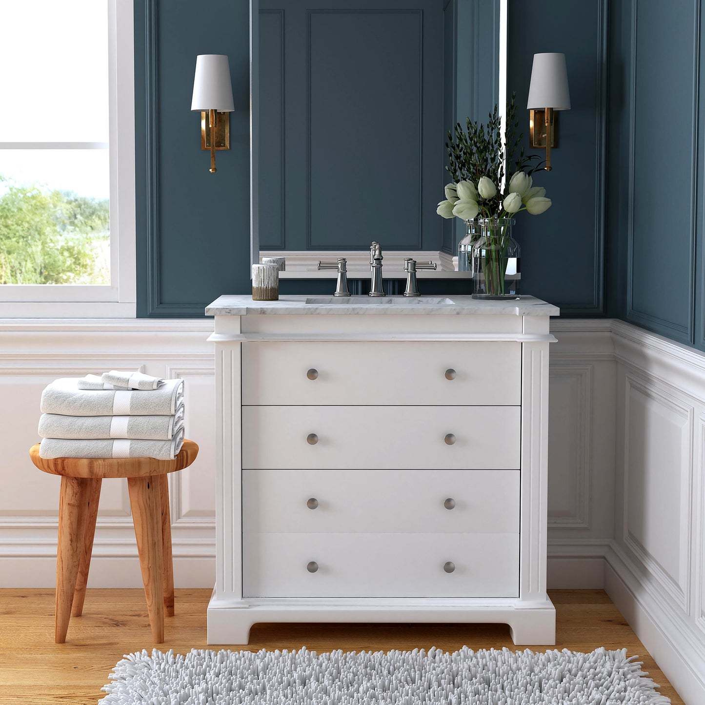 Hanson 36" Single Bathroom Vanity Set in White 5570304