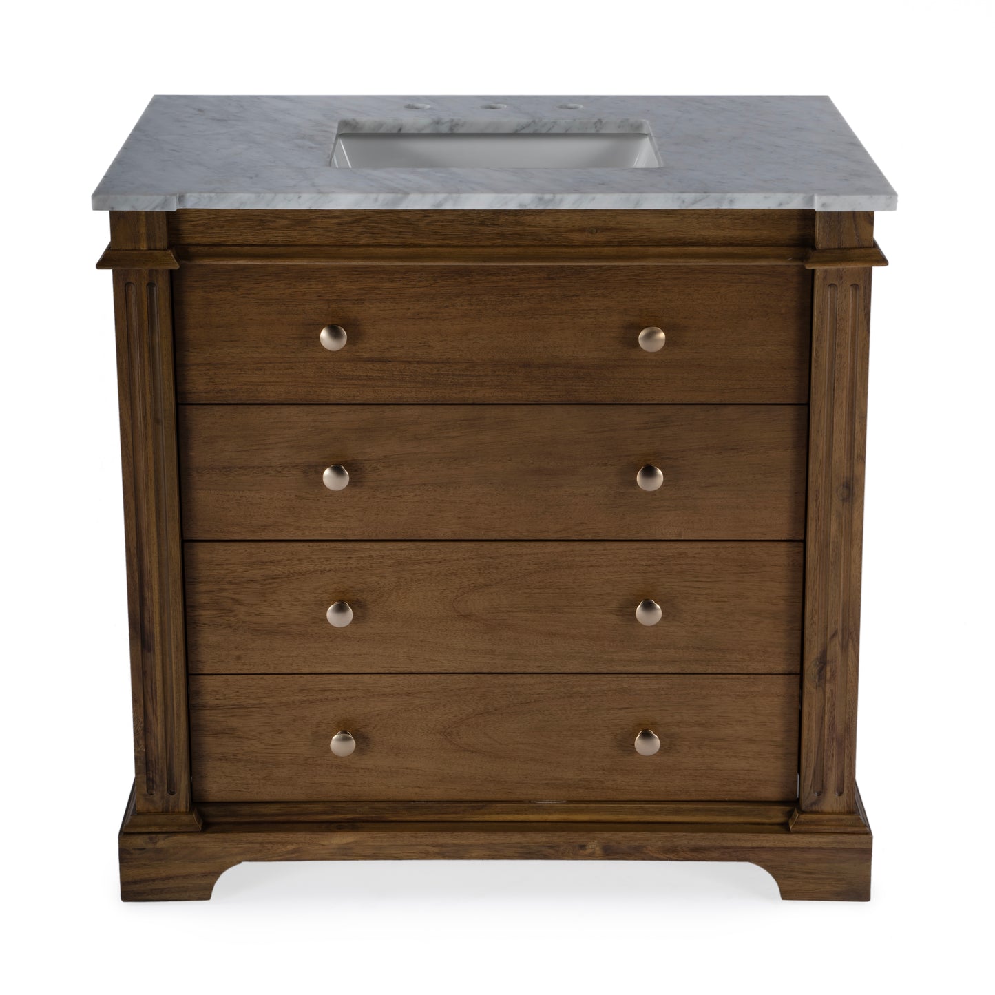 Hanson 36" Single Bathroom Vanity Set in Medium Brown 5570415