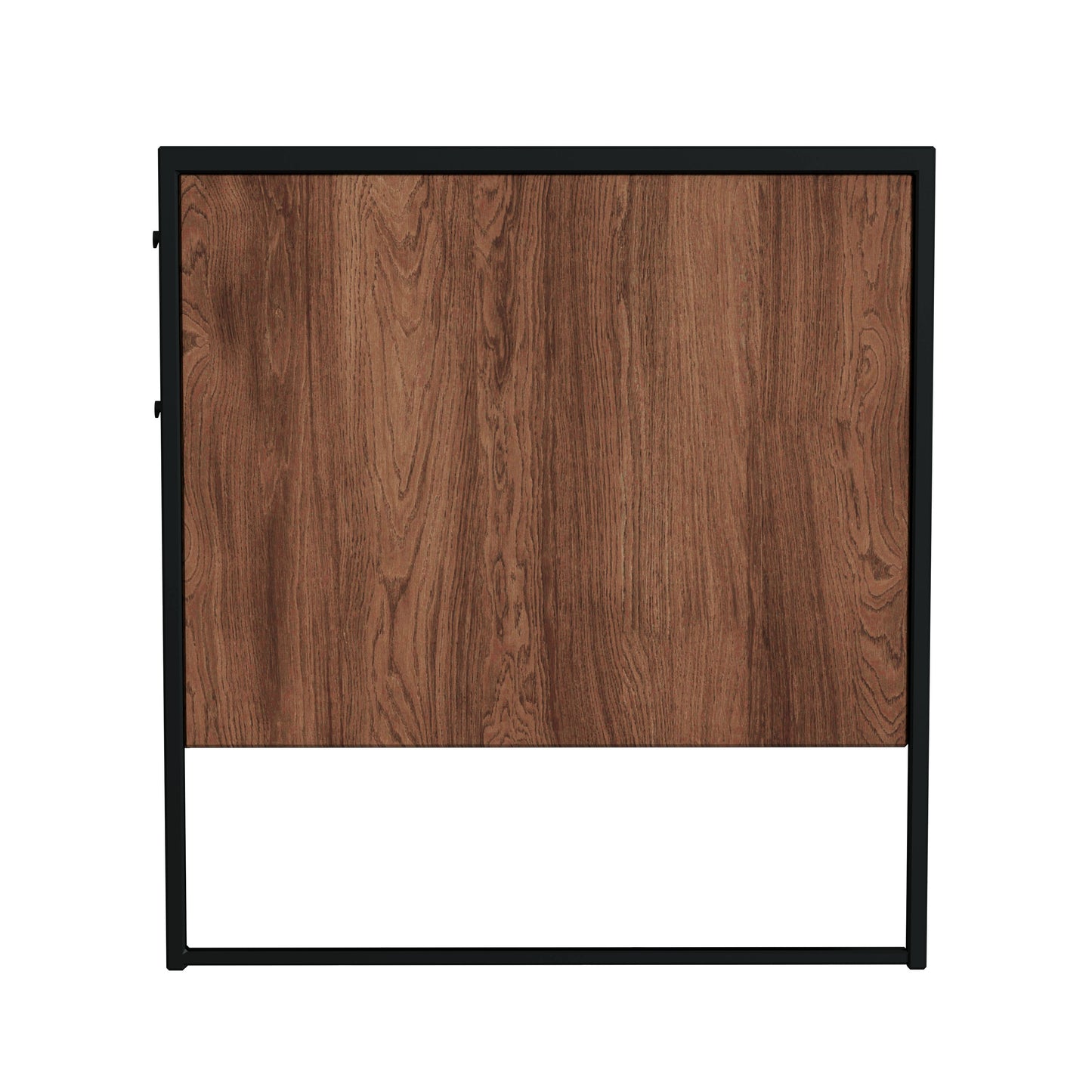 Butler Specialty Company Drake 64 in. W Rectangular Iron and Wood 6 Drawer Executive Desk, Medium Brown