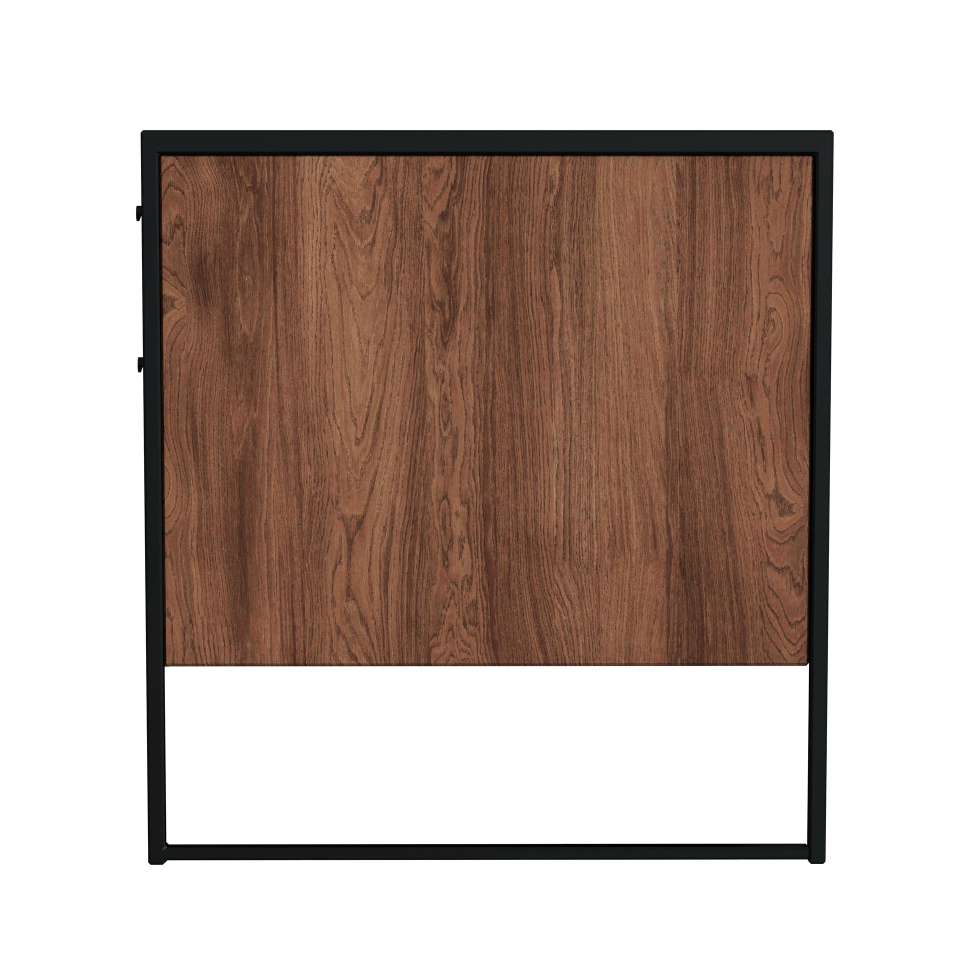 Butler Specialty Company Drake 64 in. W Rectangular Iron and Wood 6 Drawer Executive Desk, Medium Brown