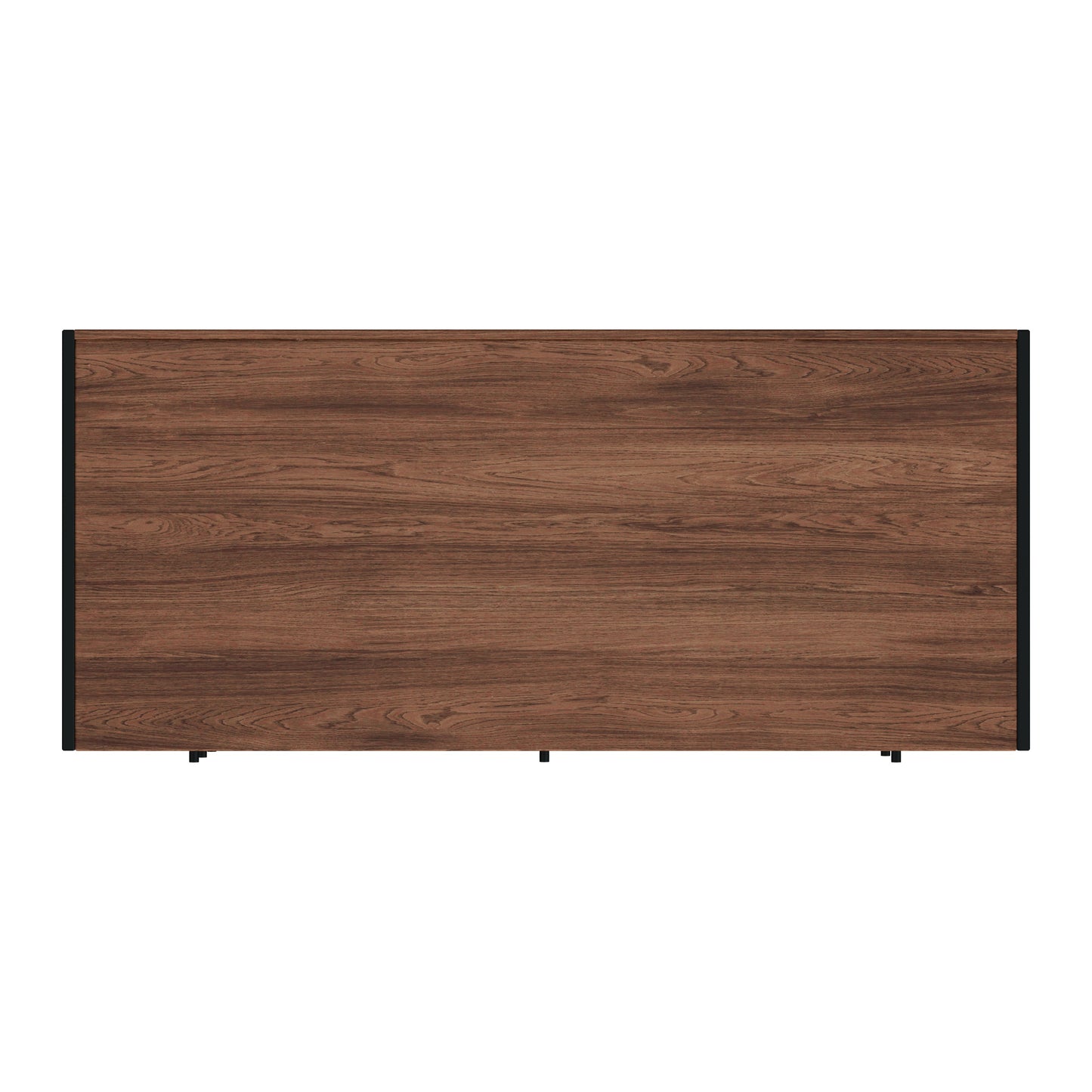 Butler Specialty Company Drake 64 in. W Rectangular Iron and Wood 6 Drawer Executive Desk, Medium Brown