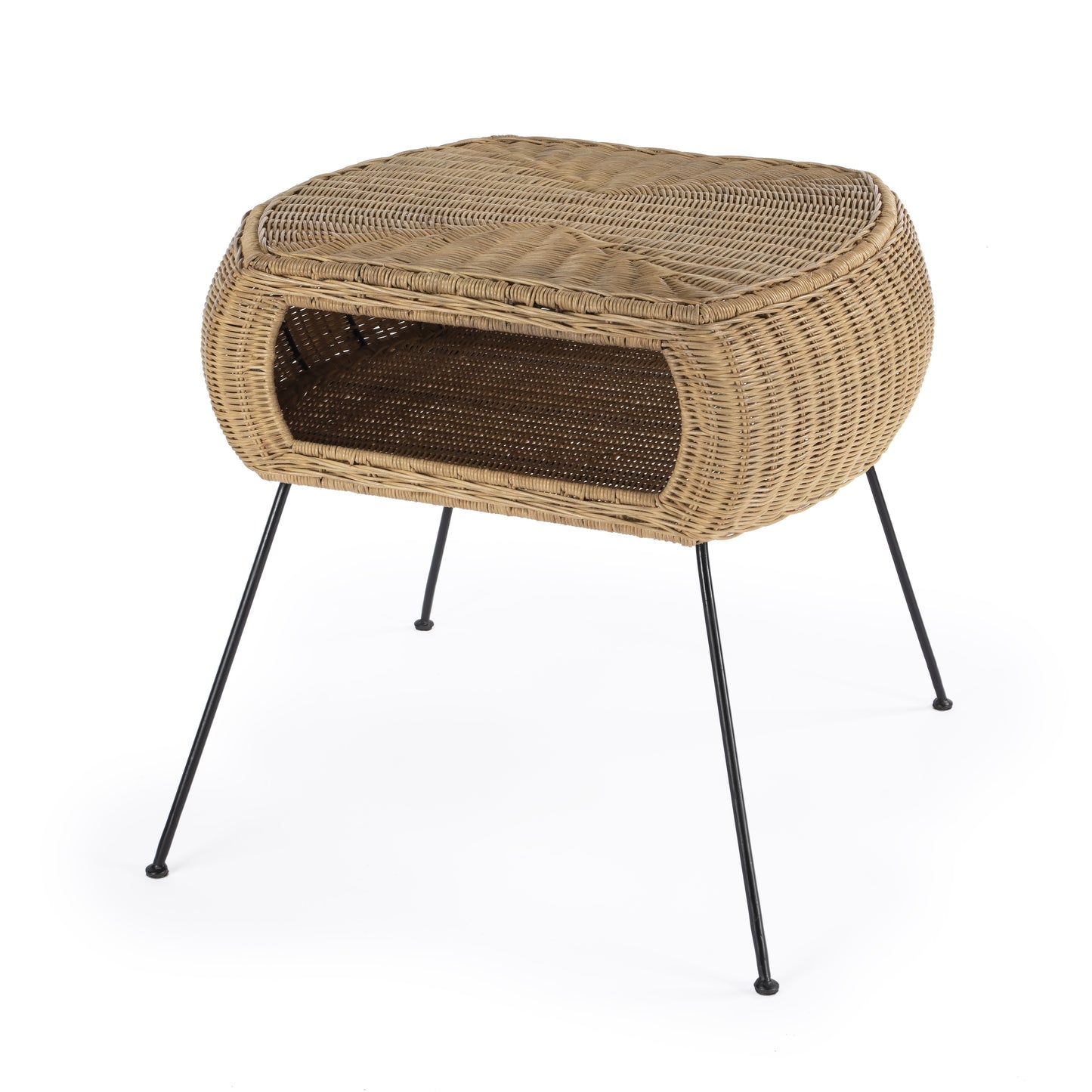 Butler Specialty Company Coralitta 24.25 in. W Rattan End Table, Light Brown