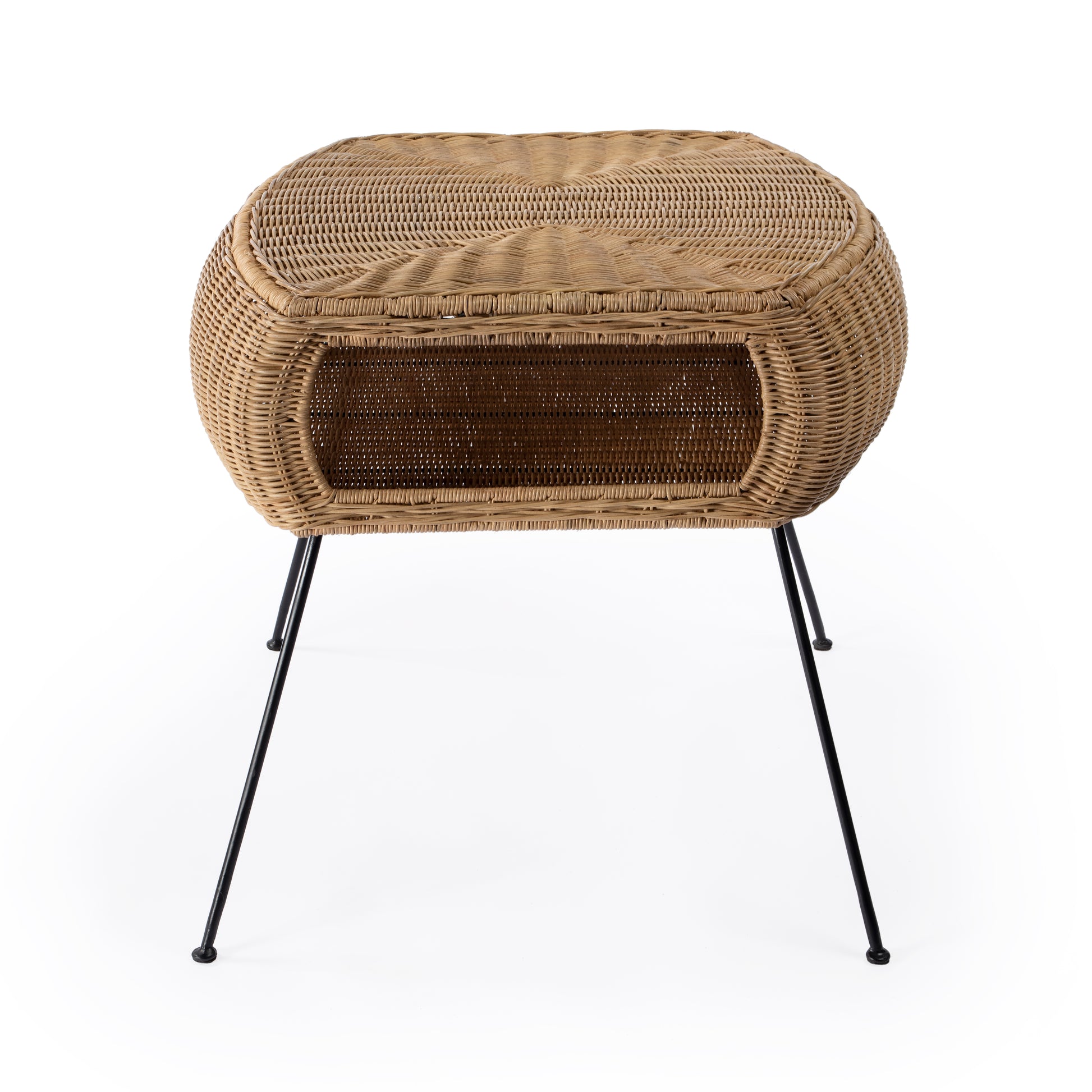 Butler Specialty Company Coralitta 24.25 in. W Rattan End Table, Light Brown