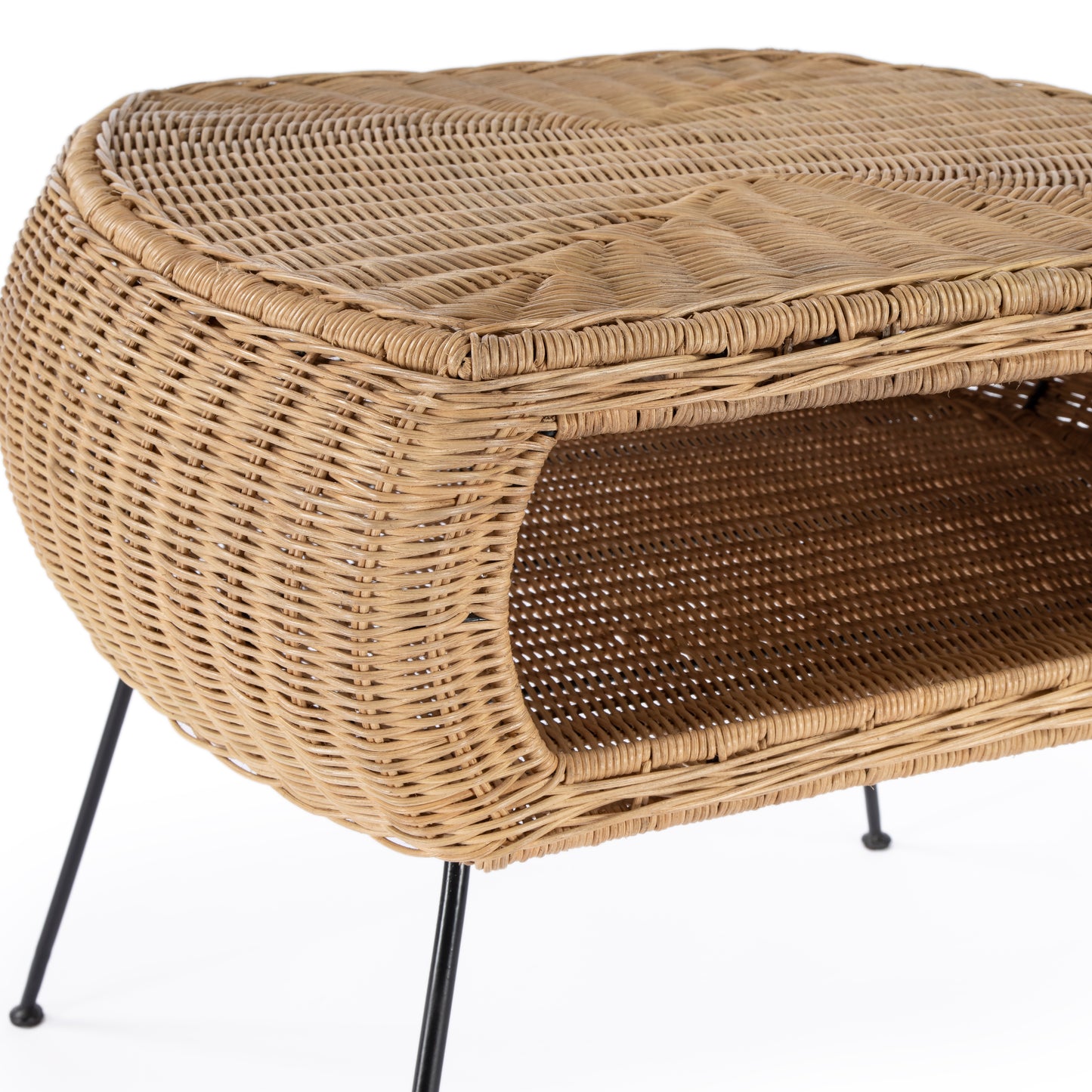 Butler Specialty Company Coralitta 24.25 in. W Rattan End Table, Light Brown