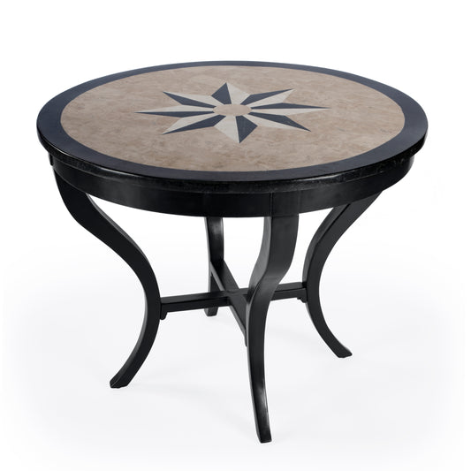 Clarissandra Stone Top 38.5" Foyer Table in Black 5580295