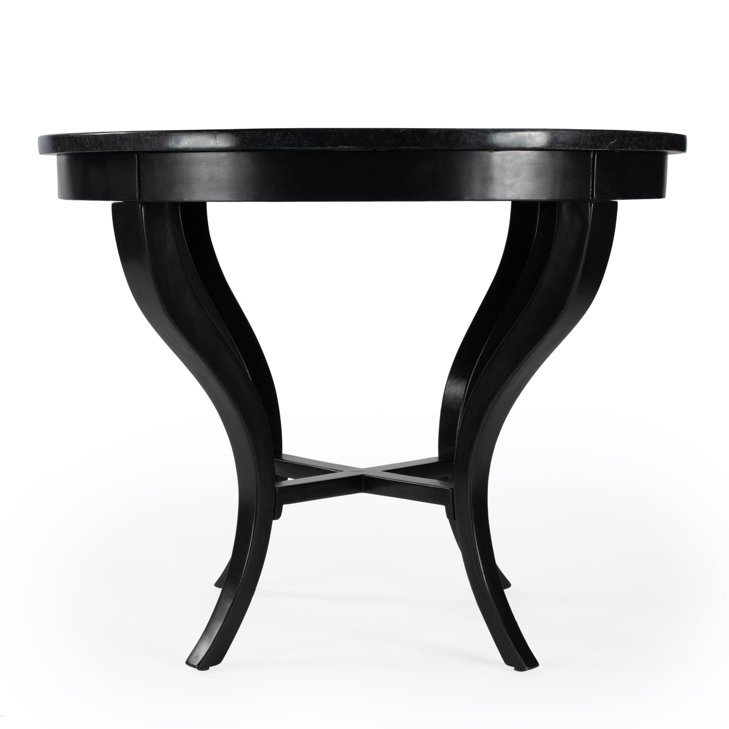 Clarissandra Stone Top 38.5" Foyer Table in Black 5580295