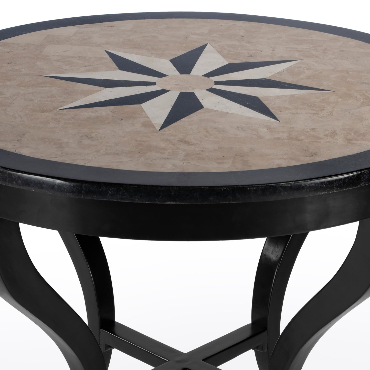 Clarissandra Stone Top 38.5" Foyer Table in Black 5580295
