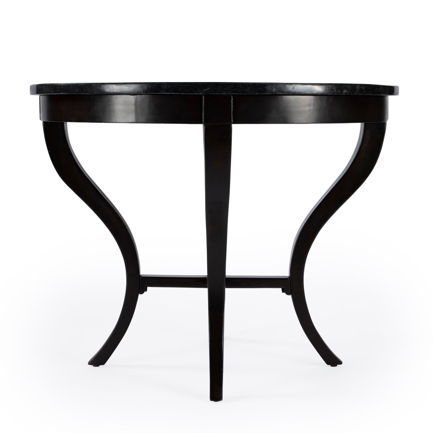 Clarissandra Stone Top 38.5" Foyer Table in Black 5580295