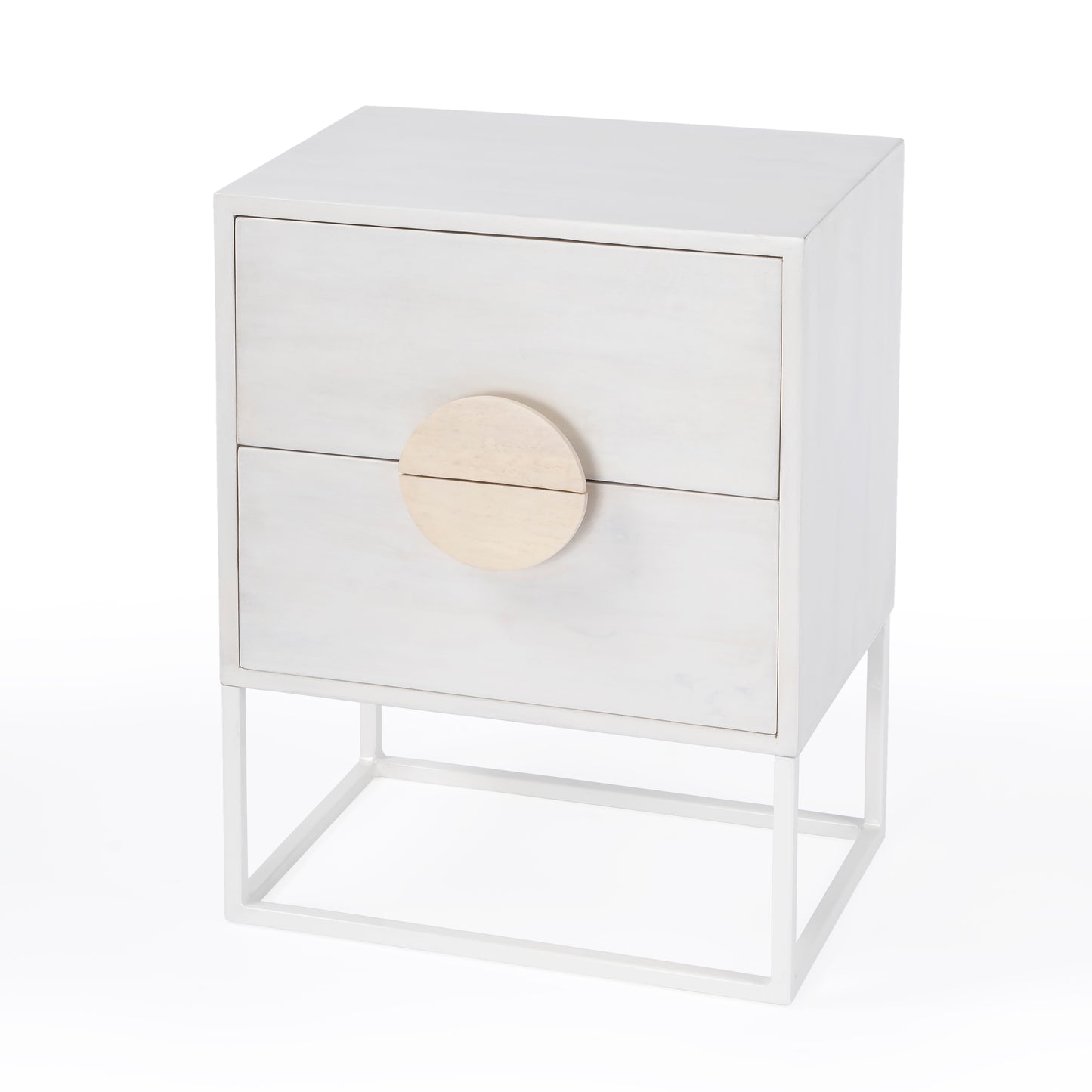 Butler Specialty Company Lennasa 17.75 in. W Rectangular Wood 2 Drawer Nightstand, White