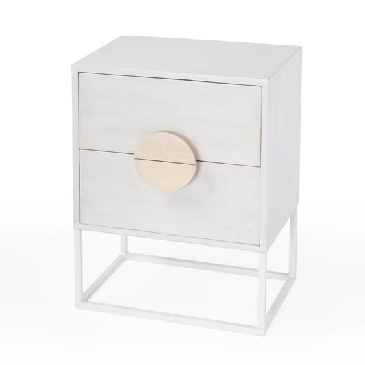Butler Specialty Company Lennasa 17.75 in. W Rectangular Wood 2 Drawer Nightstand, White