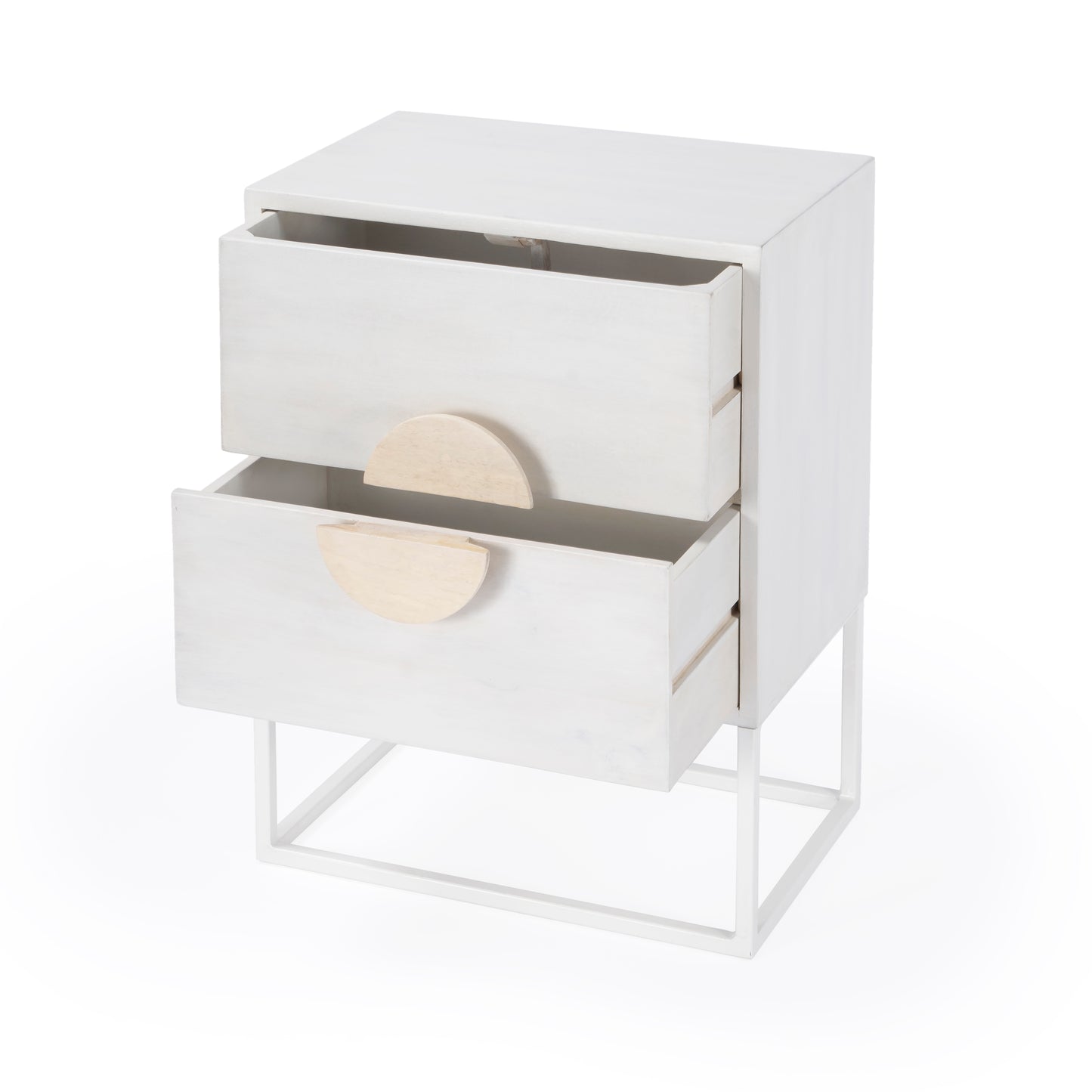 Butler Specialty Company Lennasa 17.75 in. W Rectangular Wood 2 Drawer Nightstand, White