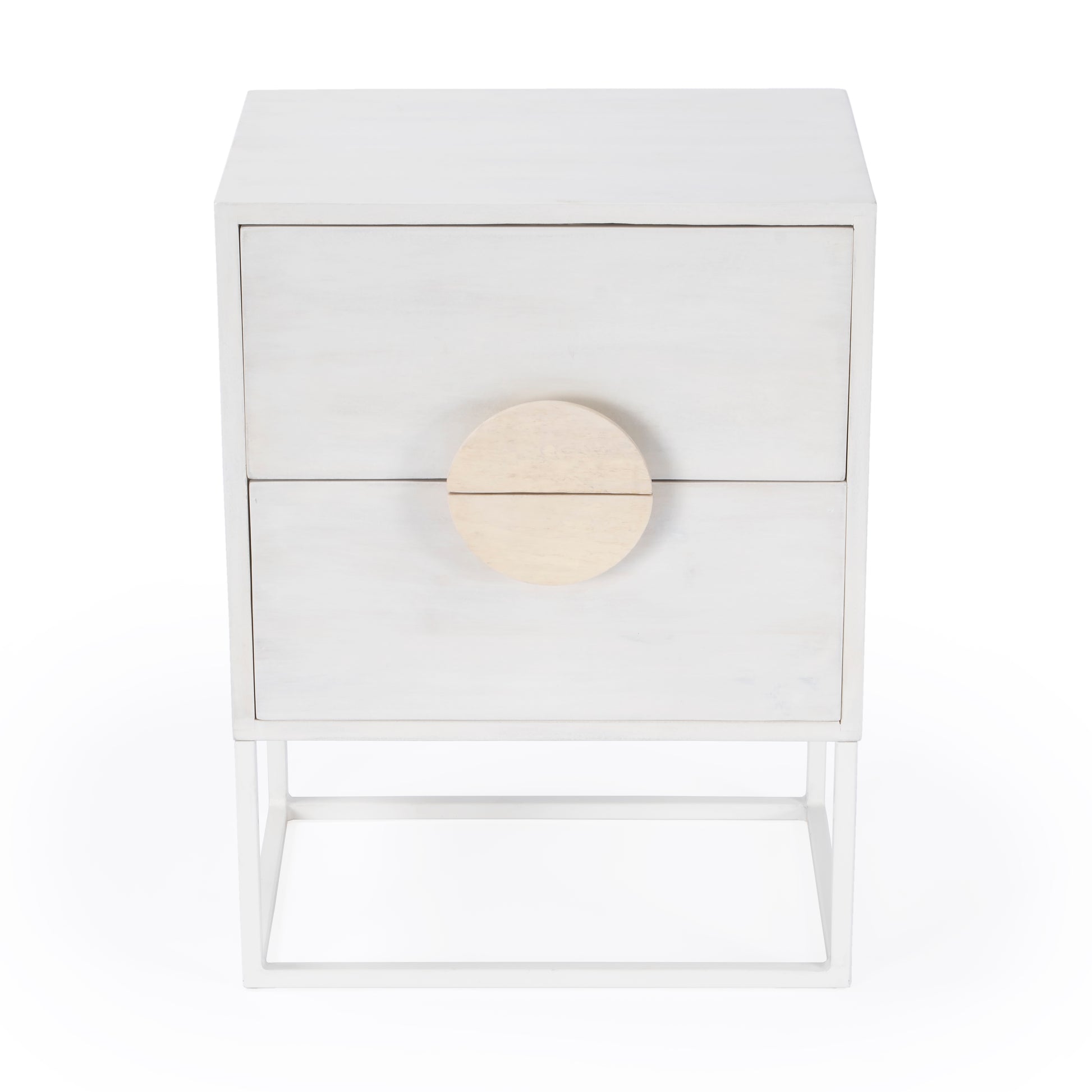 Butler Specialty Company Lennasa 17.75 in. W Rectangular Wood 2 Drawer Nightstand, White