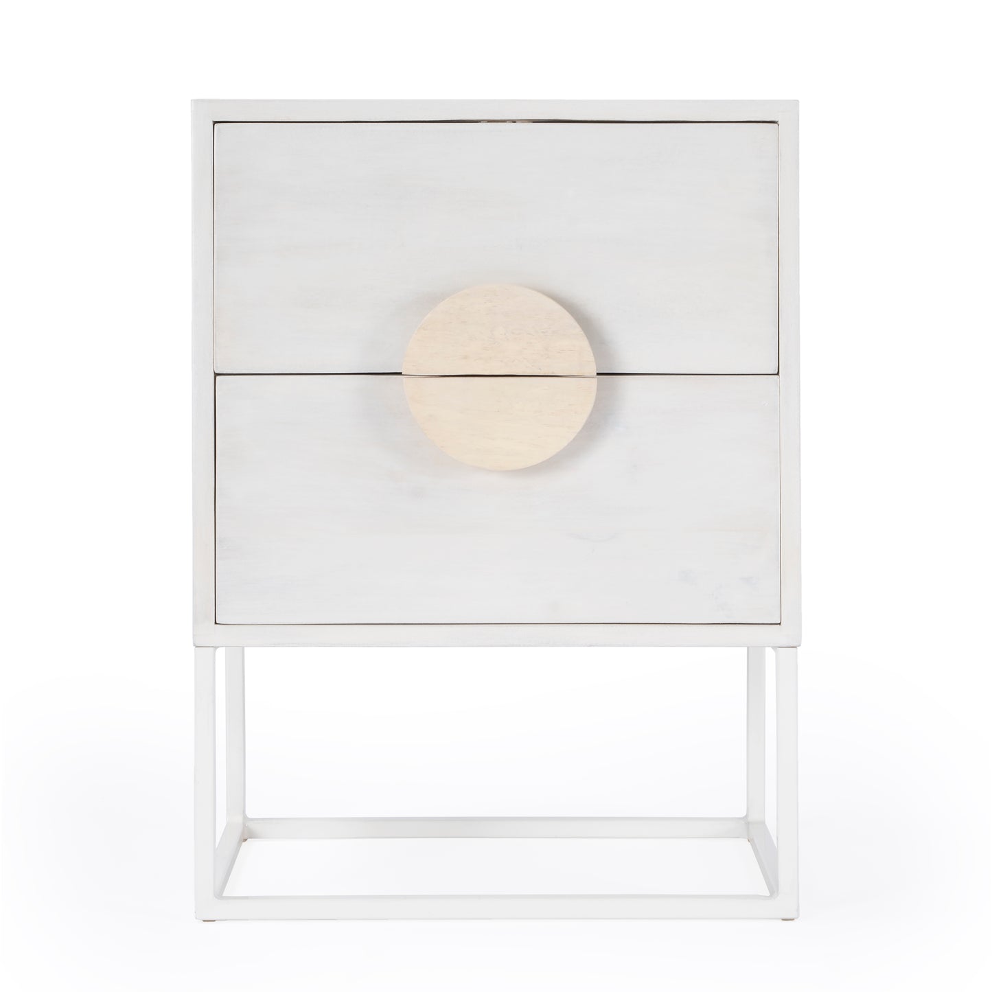Butler Specialty Company Lennasa 17.75 in. W Rectangular Wood 2 Drawer Nightstand, White
