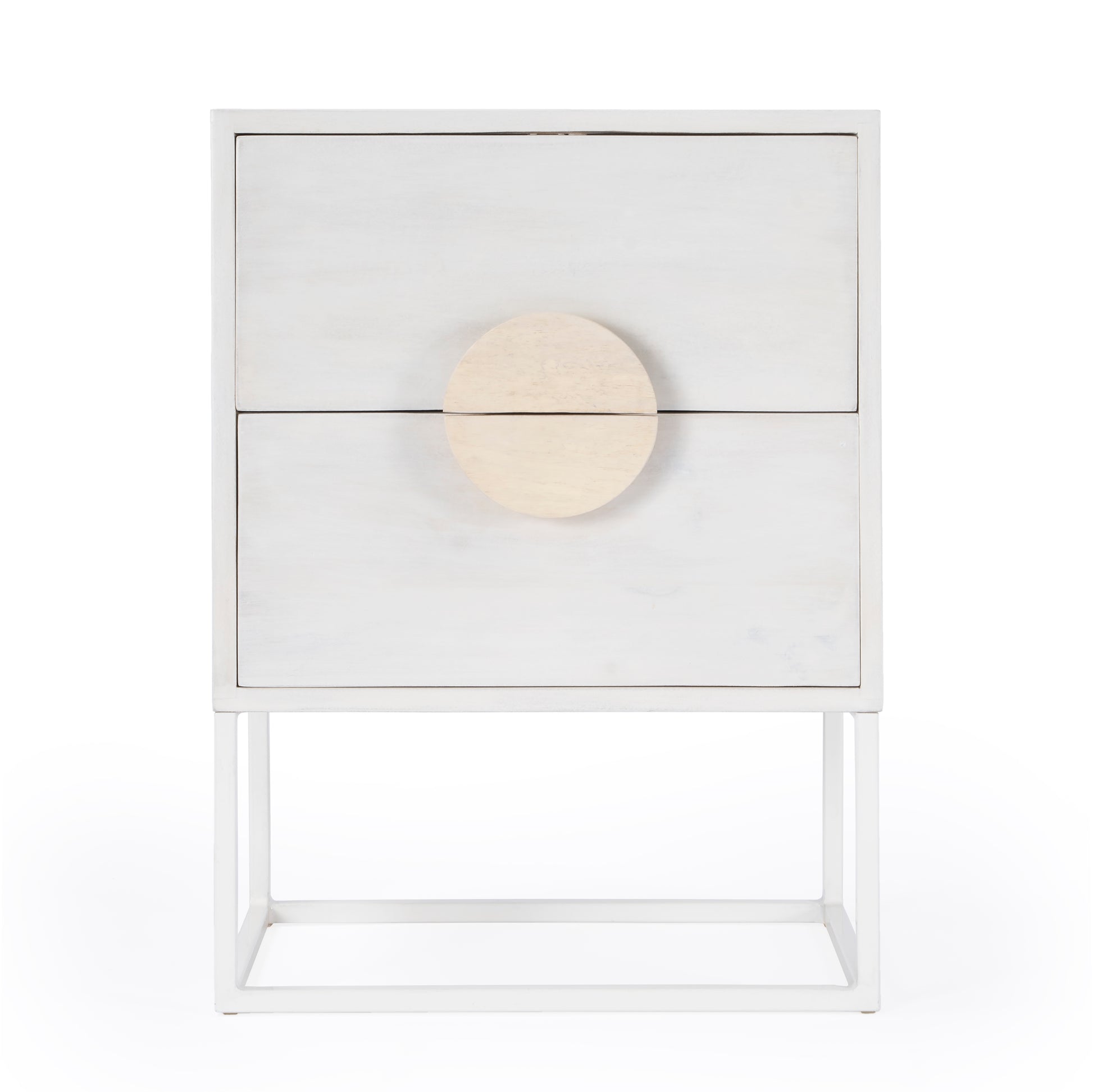 Butler Specialty Company Lennasa 17.75 in. W Rectangular Wood 2 Drawer Nightstand, White