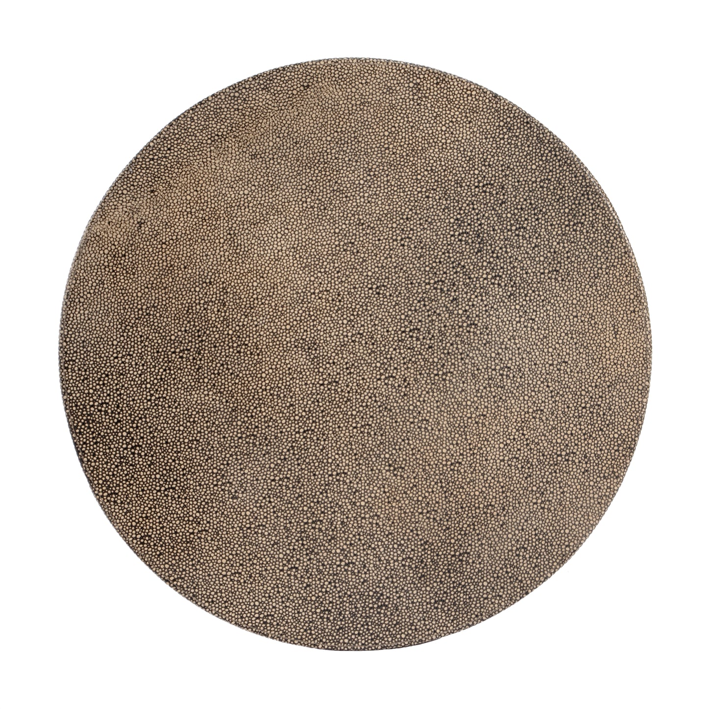 Butler Specialty Company Olenka 20 in. W Round Leather and Metal Drum Side Table, Gold
