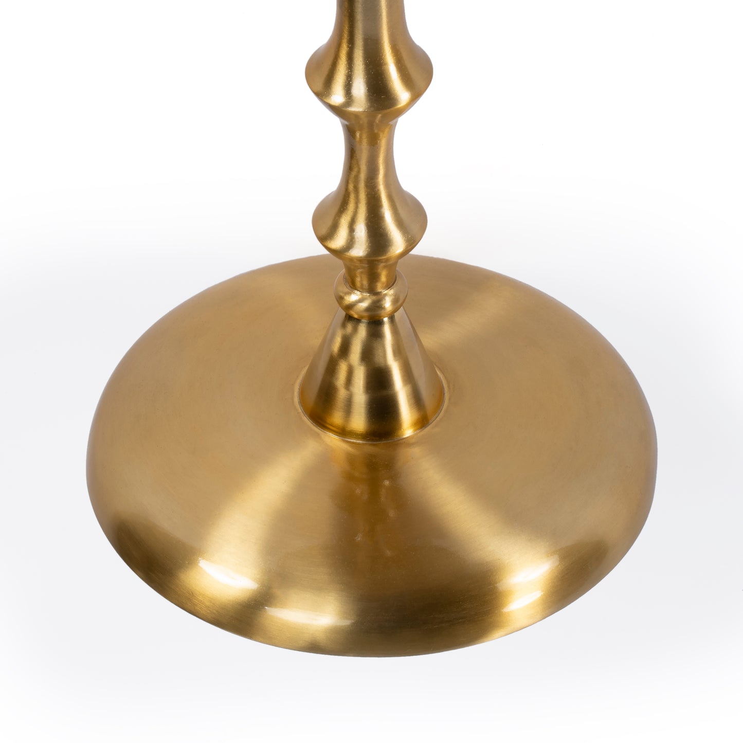 Butler Specialty Company Givanna 11.75 in. W Round All Metal Pedestal Base Side Table, Gold