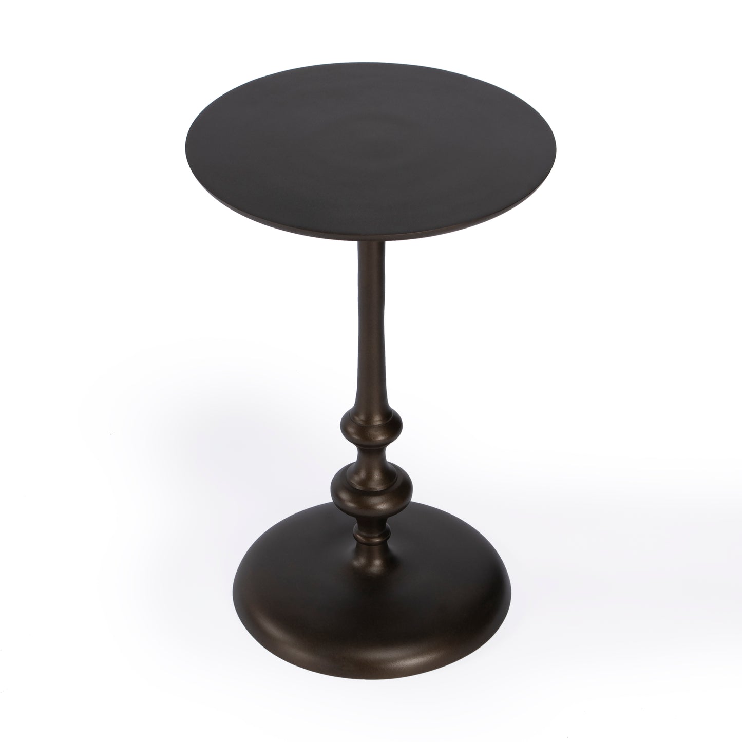 Butler Specialty Company Ivanna 11.75 in. W Round All Metal Pedestal Base End Table, Bronze