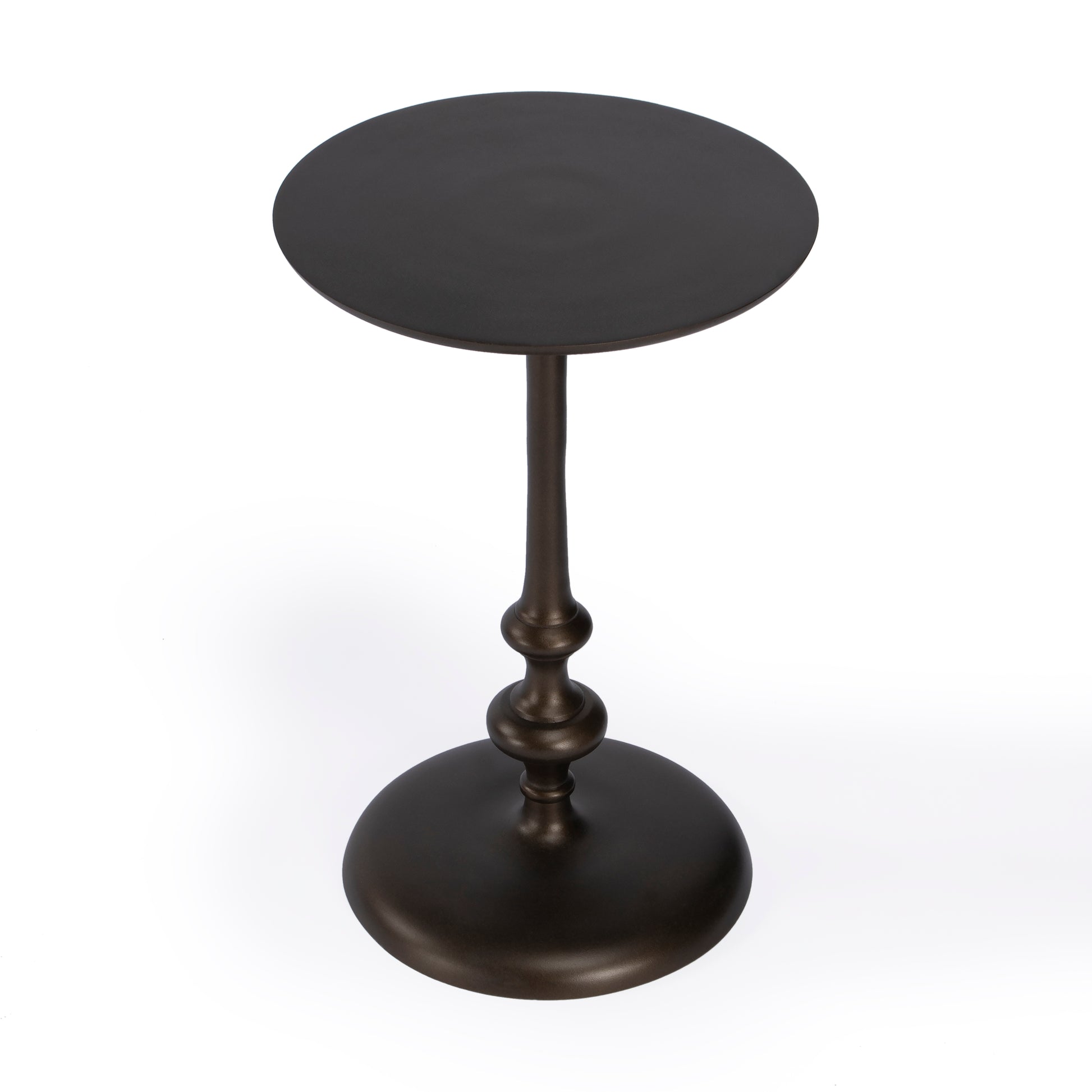 Butler Specialty Company Ivanna 11.75 in. W Round All Metal Pedestal Base End Table, Bronze