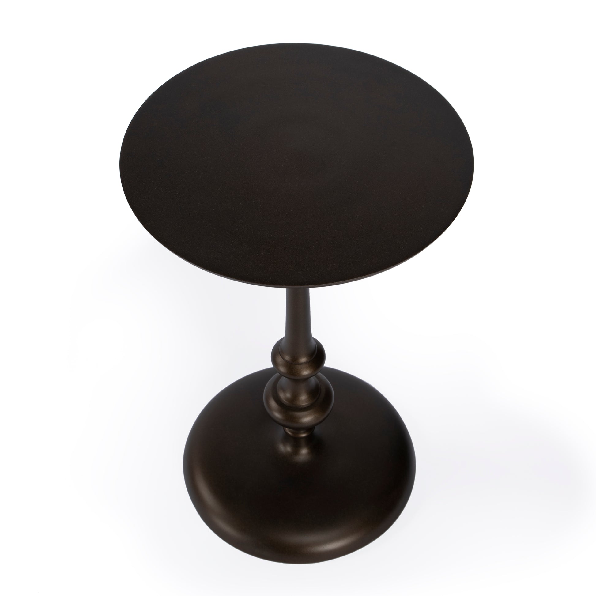 Butler Specialty Company Ivanna 11.75 in. W Round All Metal Pedestal Base End Table, Bronze