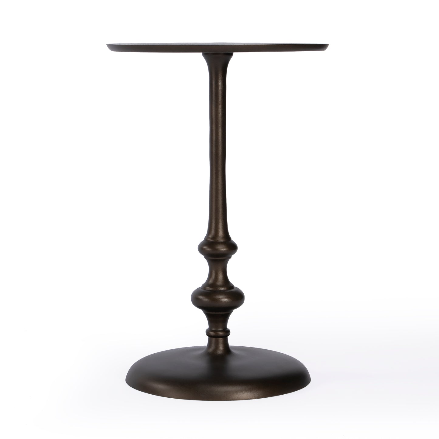 Butler Specialty Company Ivanna 11.75 in. W Round All Metal Pedestal Base End Table, Bronze