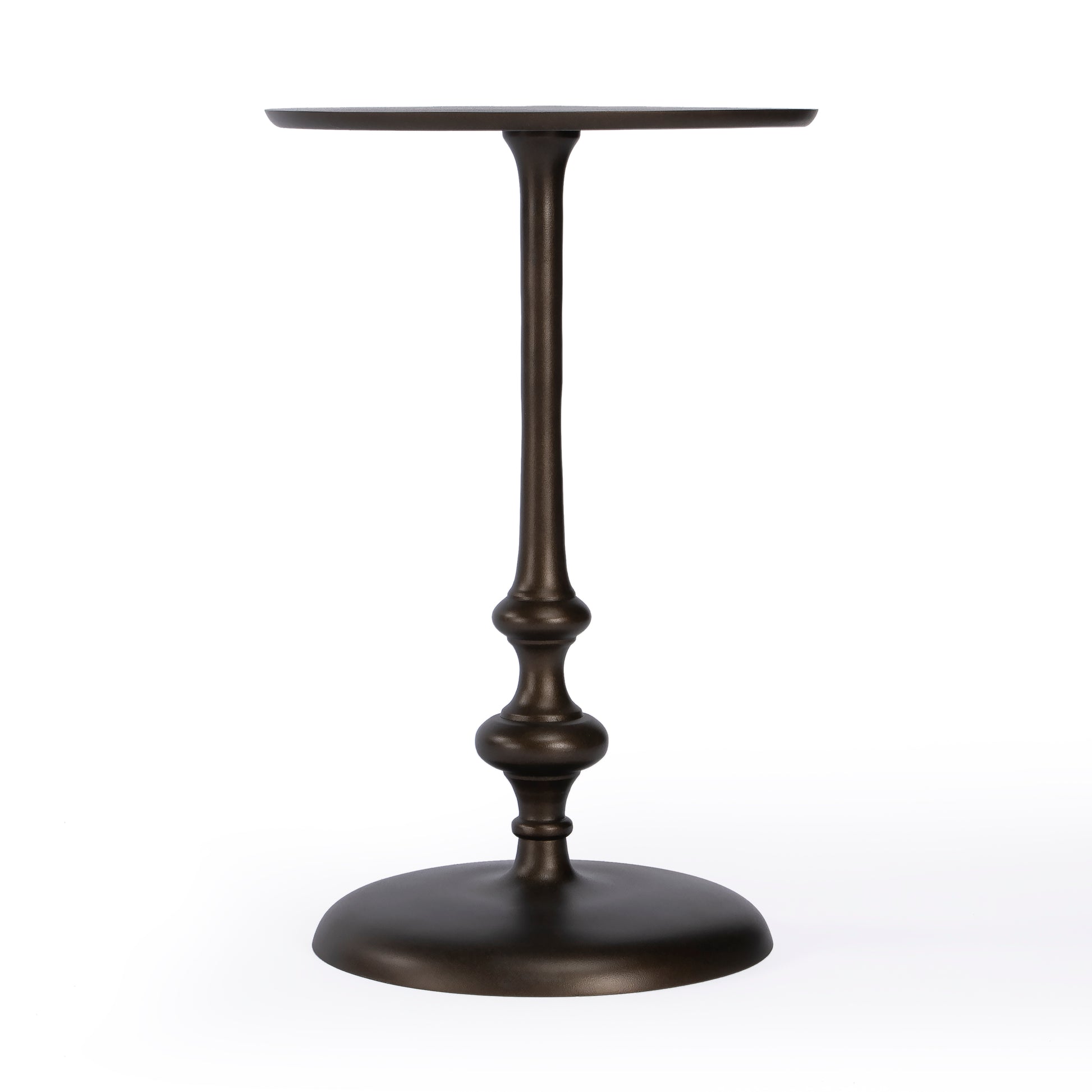 Butler Specialty Company Ivanna 11.75 in. W Round All Metal Pedestal Base End Table, Bronze