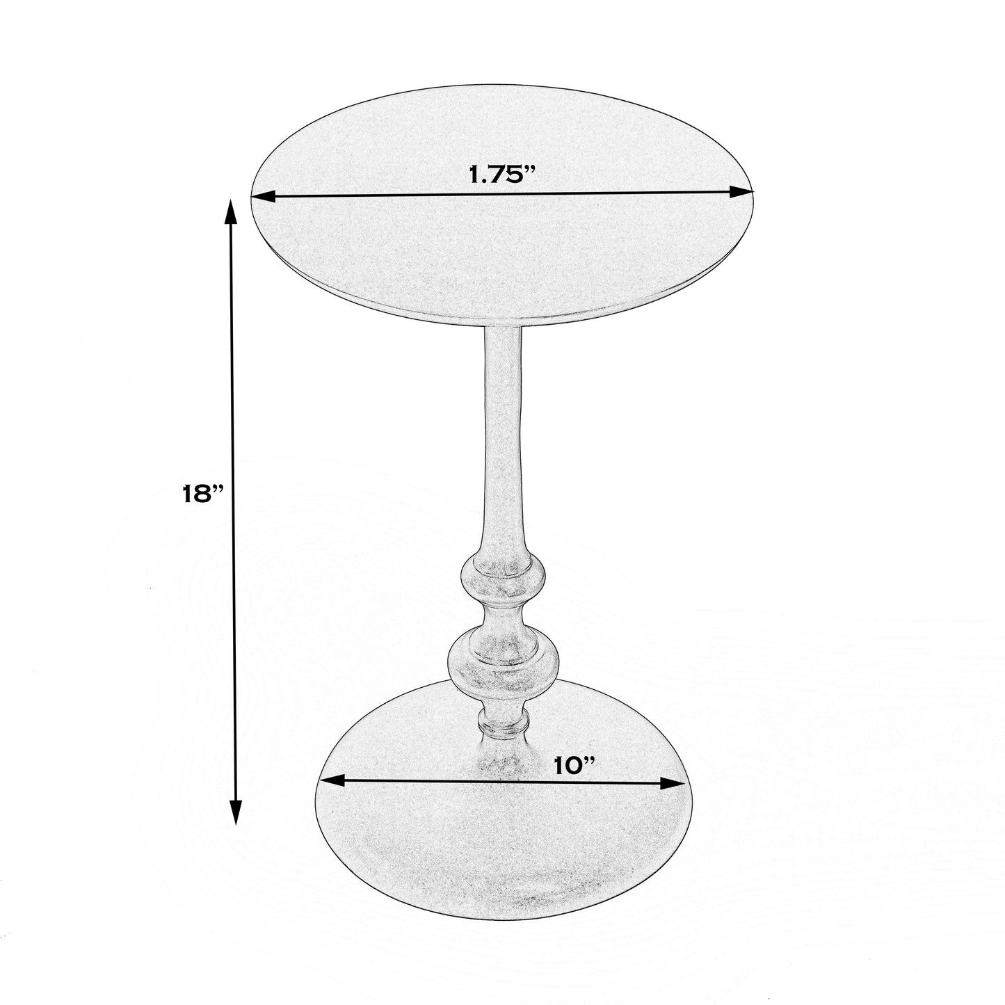 Butler Specialty Company Ivanna 11.75 in. W Round All Metal Pedestal Base End Table, Bronze