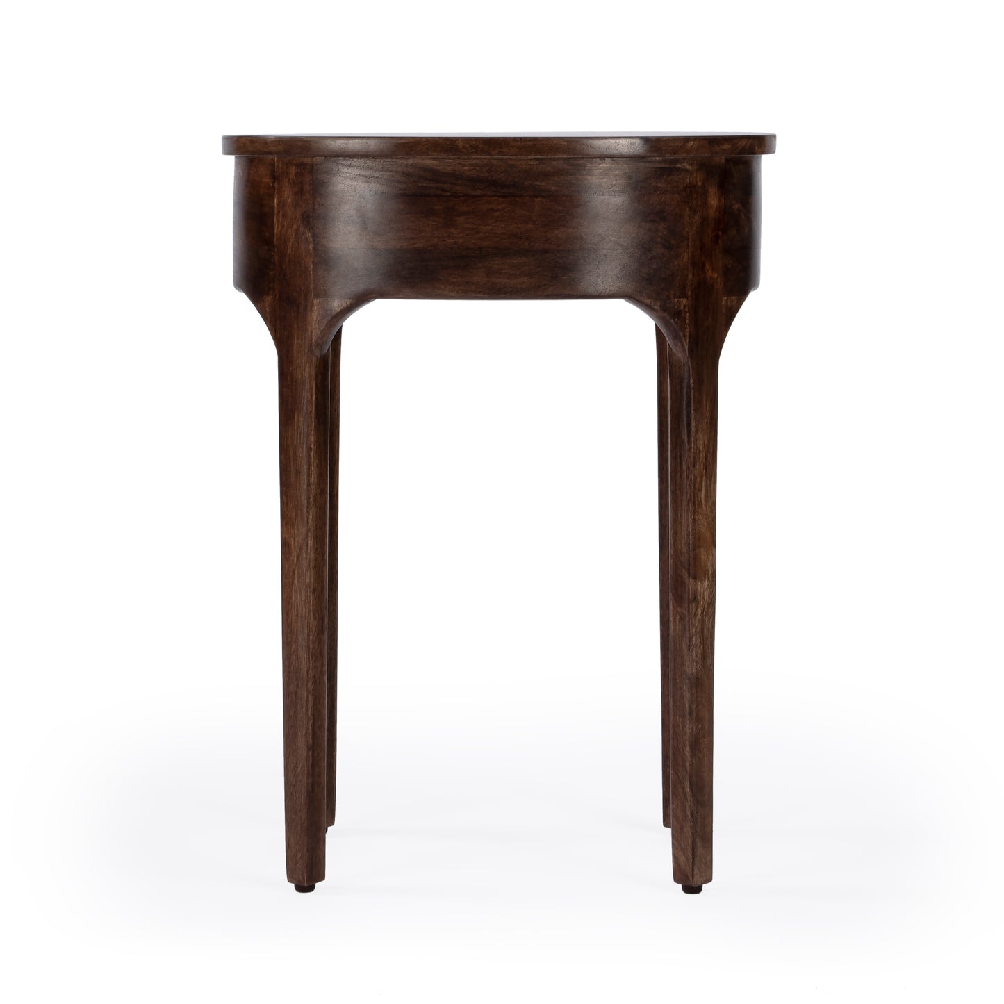 Butler Specialty Company Alinia 18.5 in. W Oval Wood 1 Drawer End Table, Dark Brown