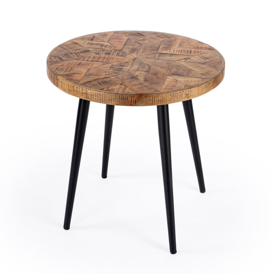 Glarious Round Side Table in Medium Brown 5600140