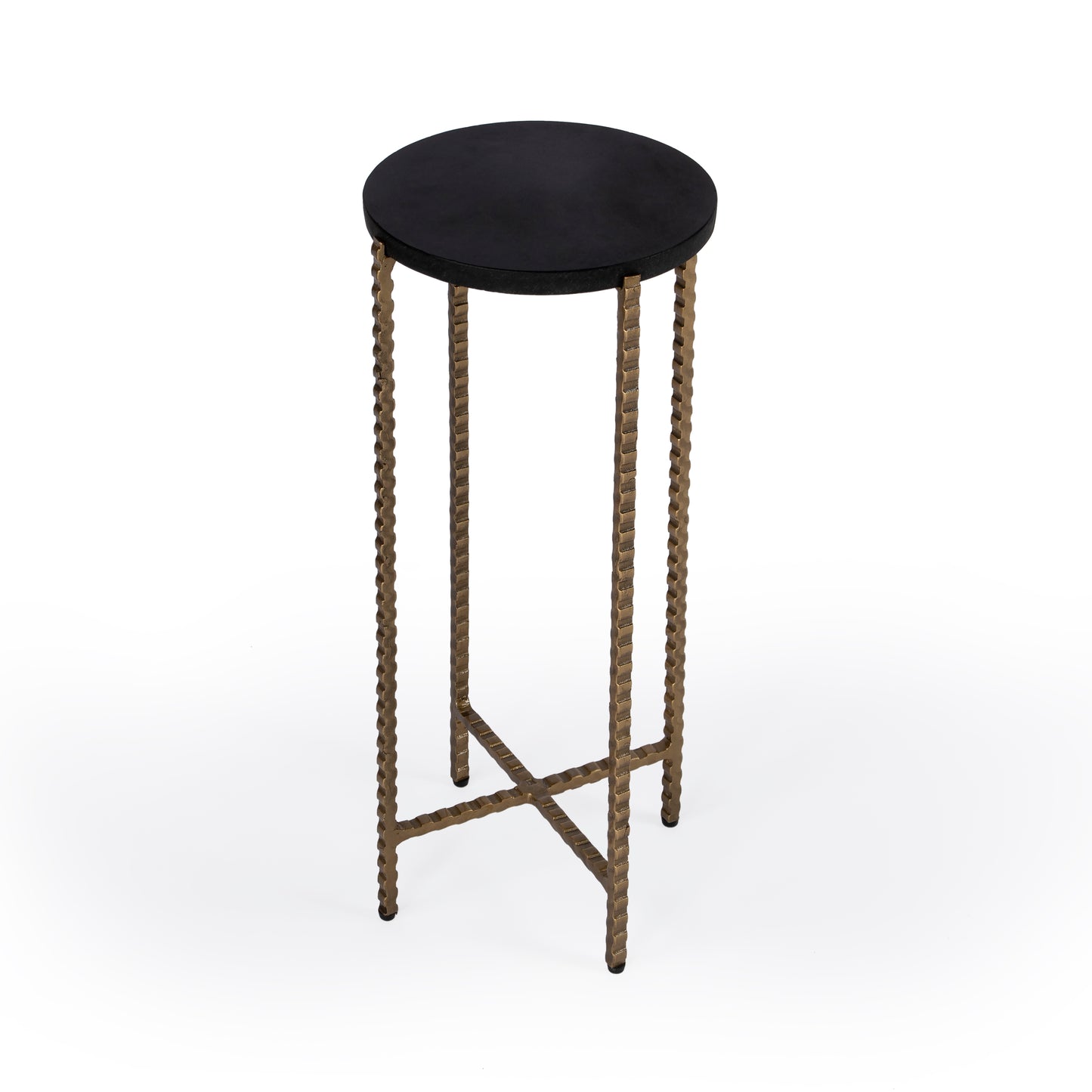 Nigella Granite Cross Legs Side Table in Multi-Color 5612414