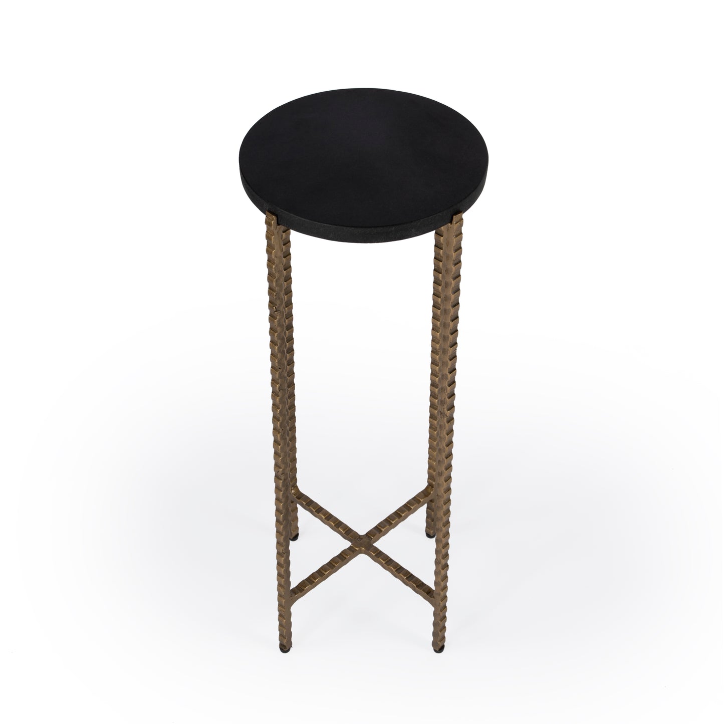 Nigella Granite Cross Legs Side Table in Multi-Color 5612414