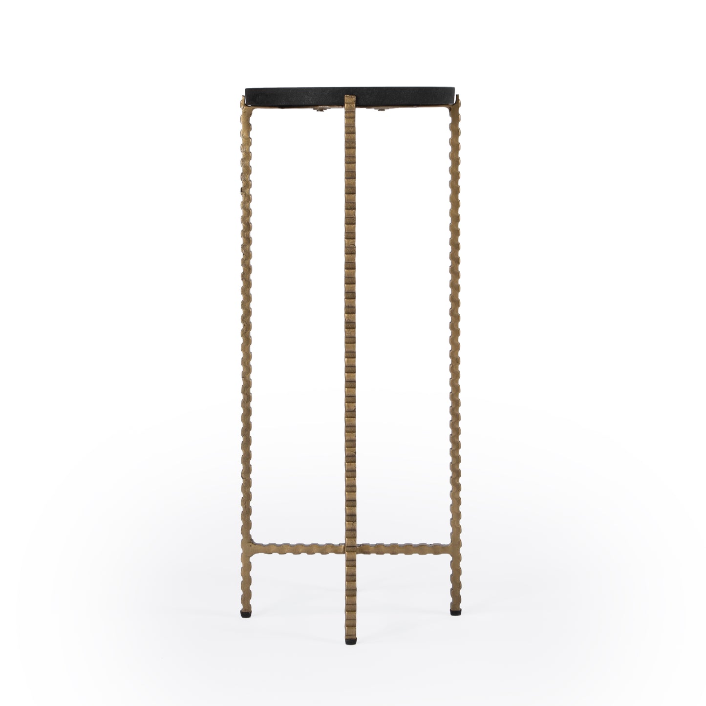Nigella Granite Cross Legs Side Table in Multi-Color 5612414