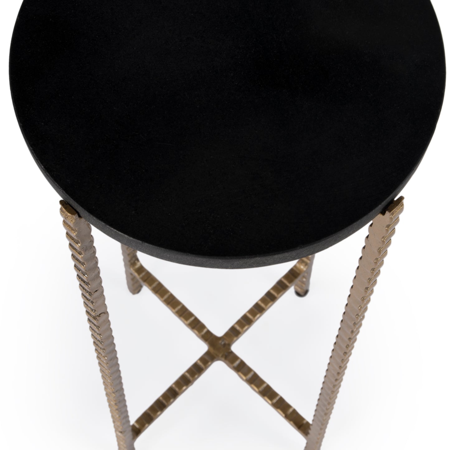Nigella Granite Cross Legs Side Table in Multi-Color 5612414