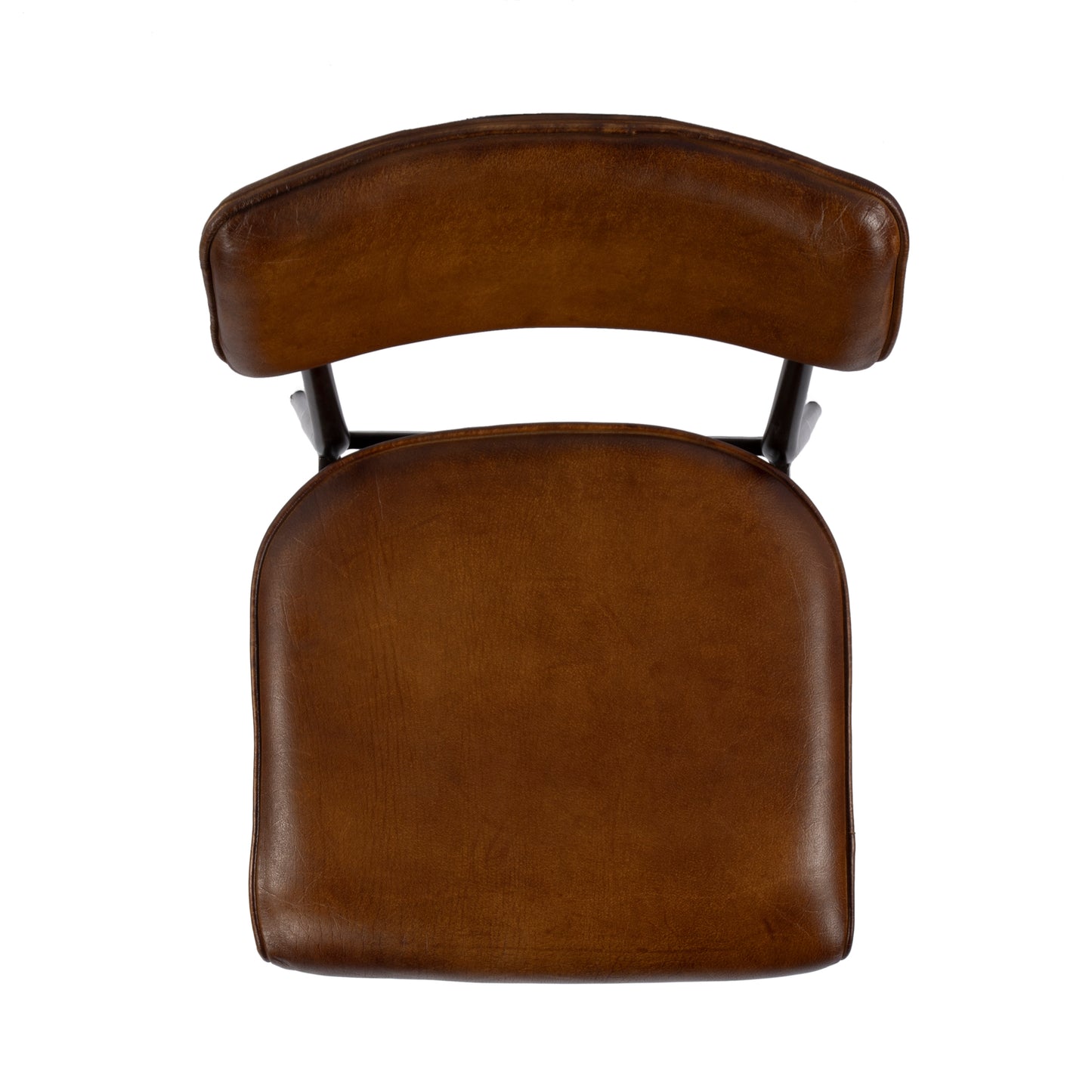 Butler Specialty Company Odessa 26.5 in. Seat Height Square Leather Counter Stool with Back and Footrest, Medium Brown