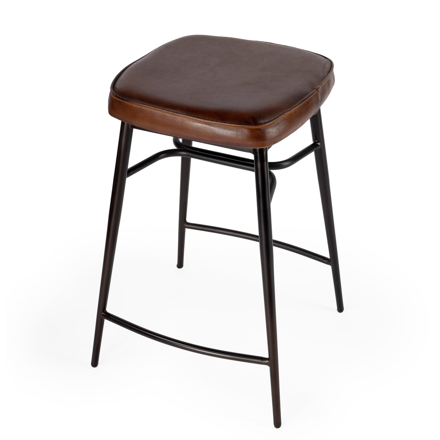 Arlington 26" Square Leather 26" Counter Stool in Medium Brown 5614344