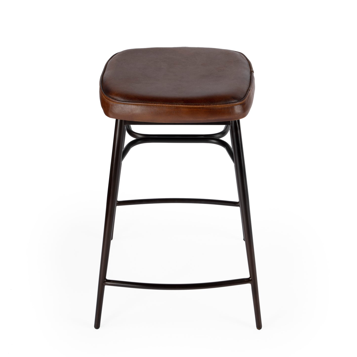 Arlington 26" Square Leather 26" Counter Stool in Medium Brown 5614344