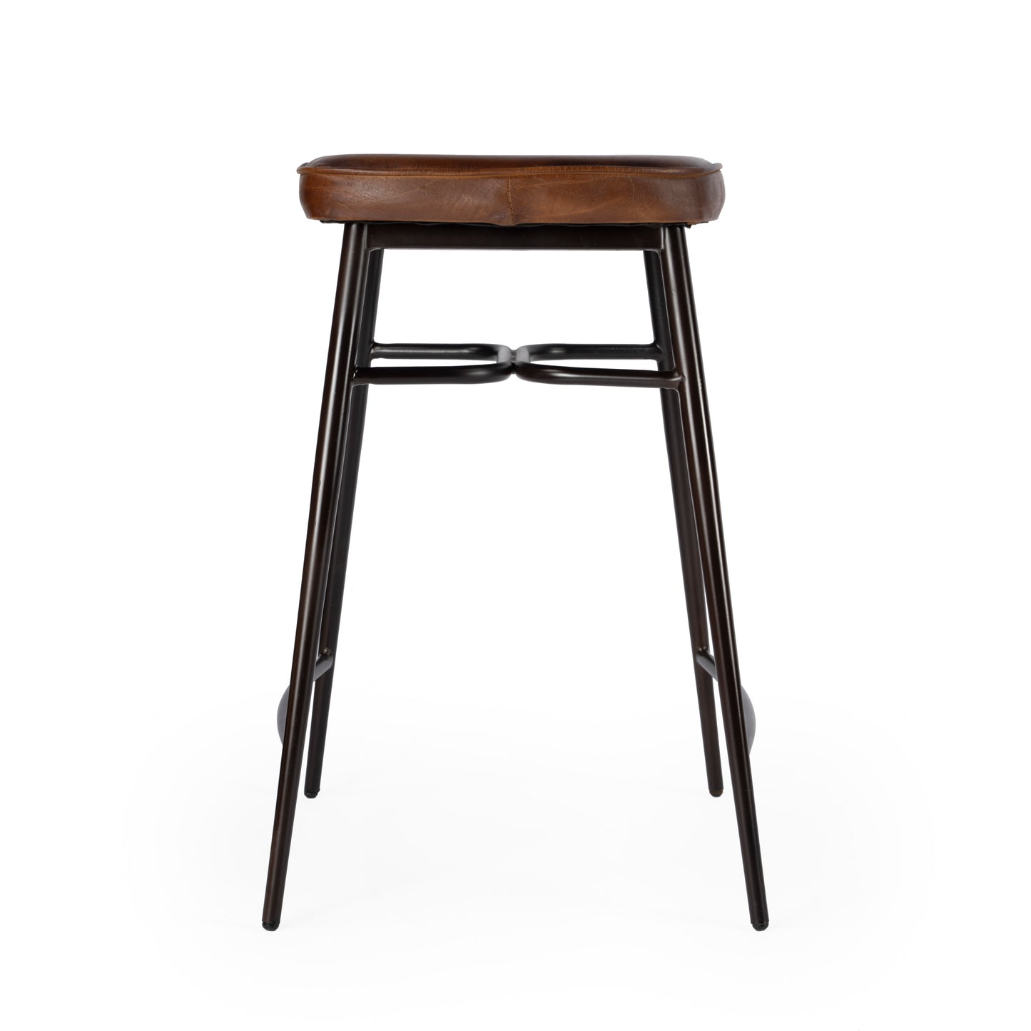 Arlington 26" Square Leather 26" Counter Stool in Medium Brown 5614344