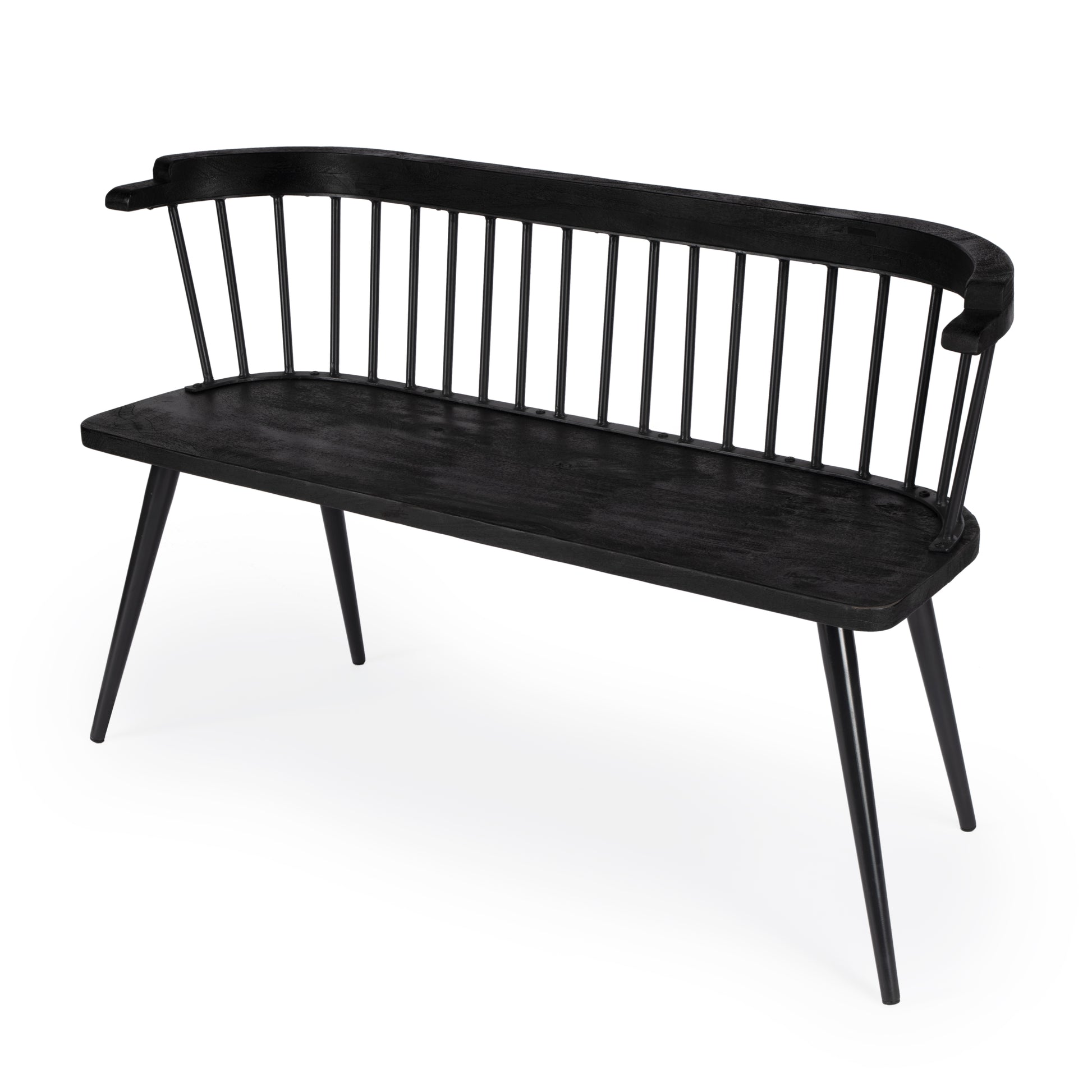 Butler Specialty Company Tempe 51.25 in. W Rectangular Wood Spindle Back Accent Bench, Black