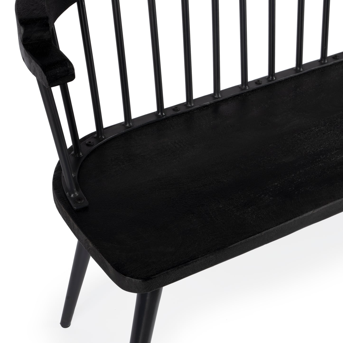 Butler Specialty Company Tempe 51.25 in. W Rectangular Wood Spindle Back Accent Bench, Black